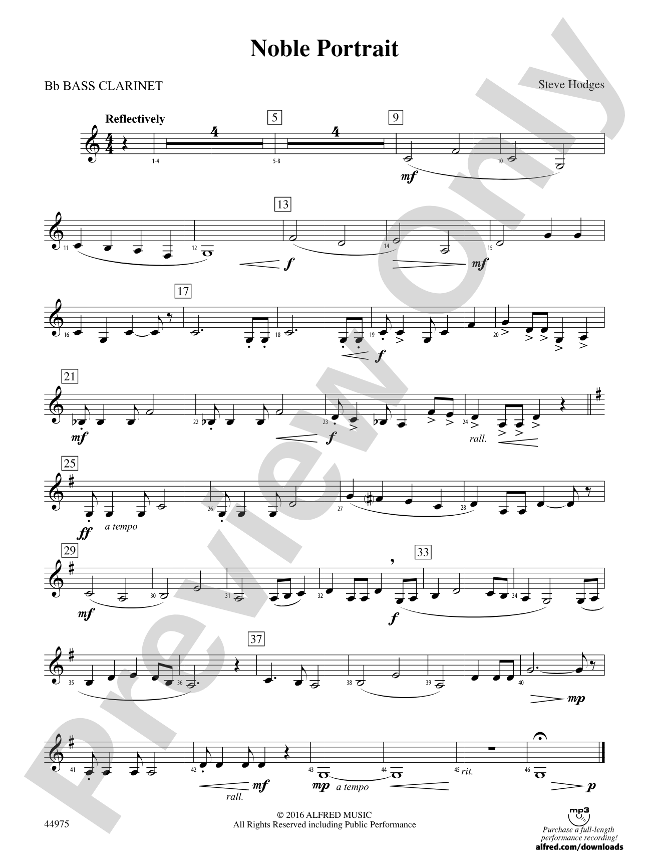 Noble Portrait: B-flat Bass Clarinet