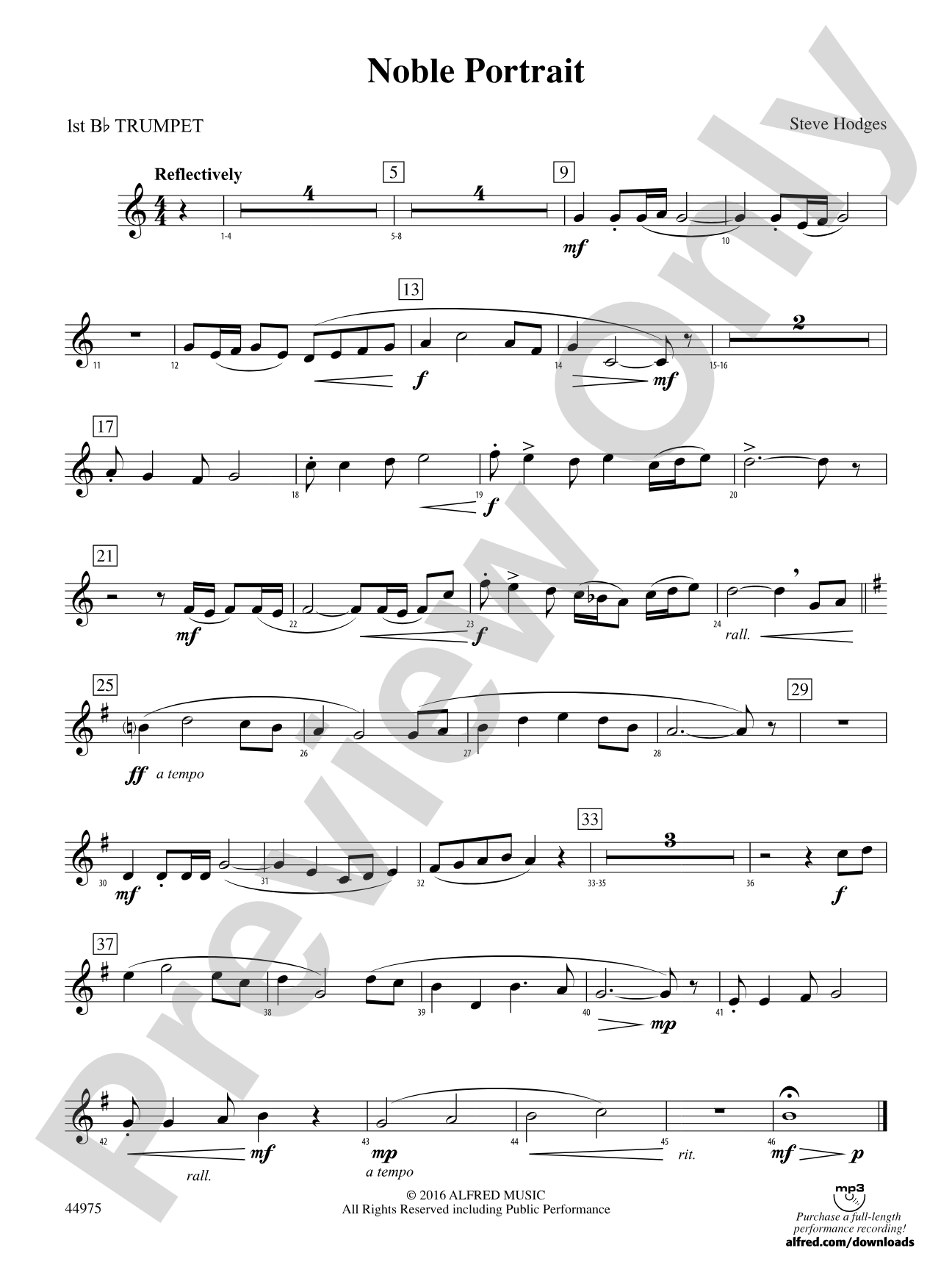 Noble Portrait: 1st B-flat Trumpet