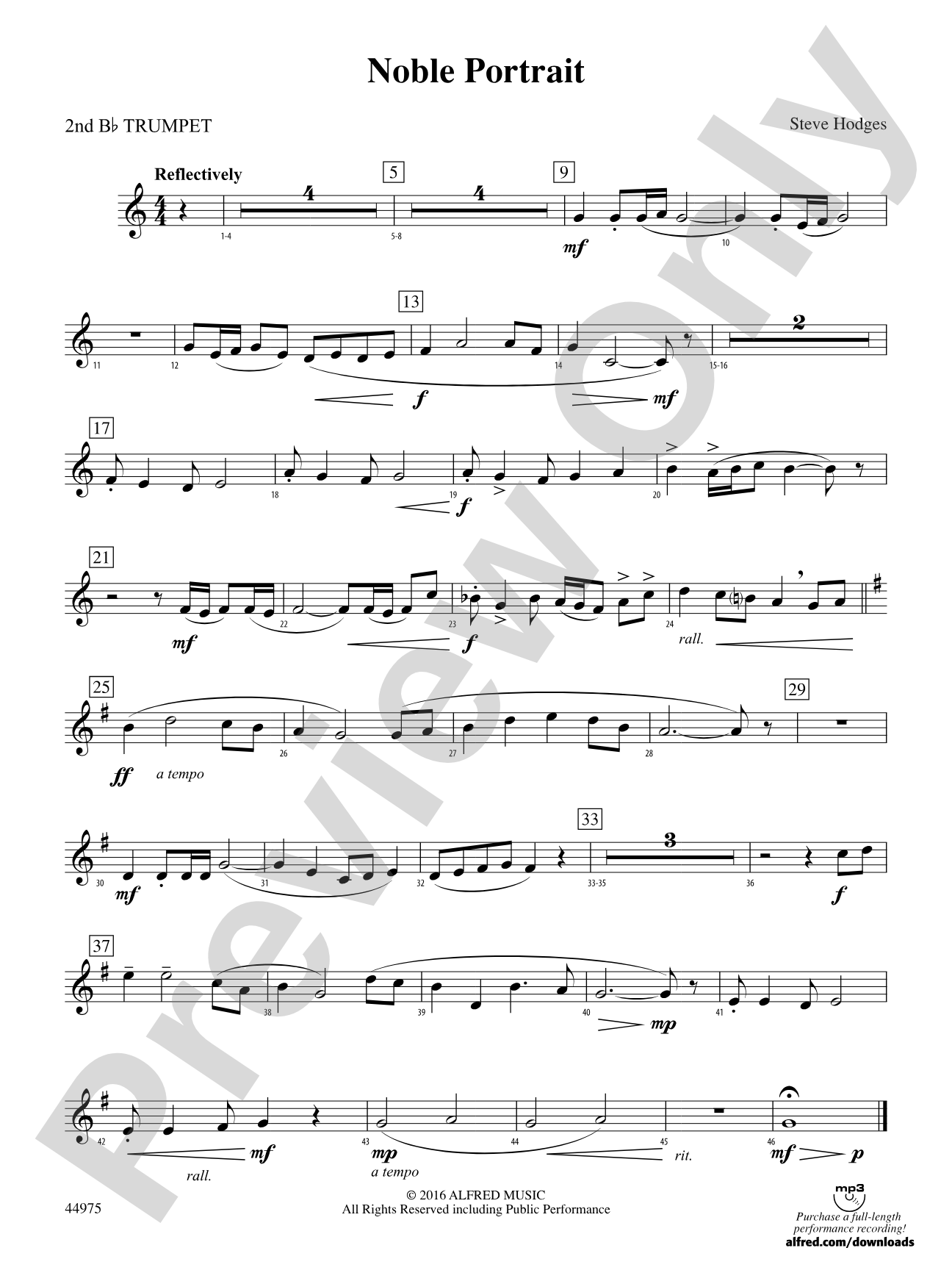 Noble Portrait: 2nd B-flat Trumpet