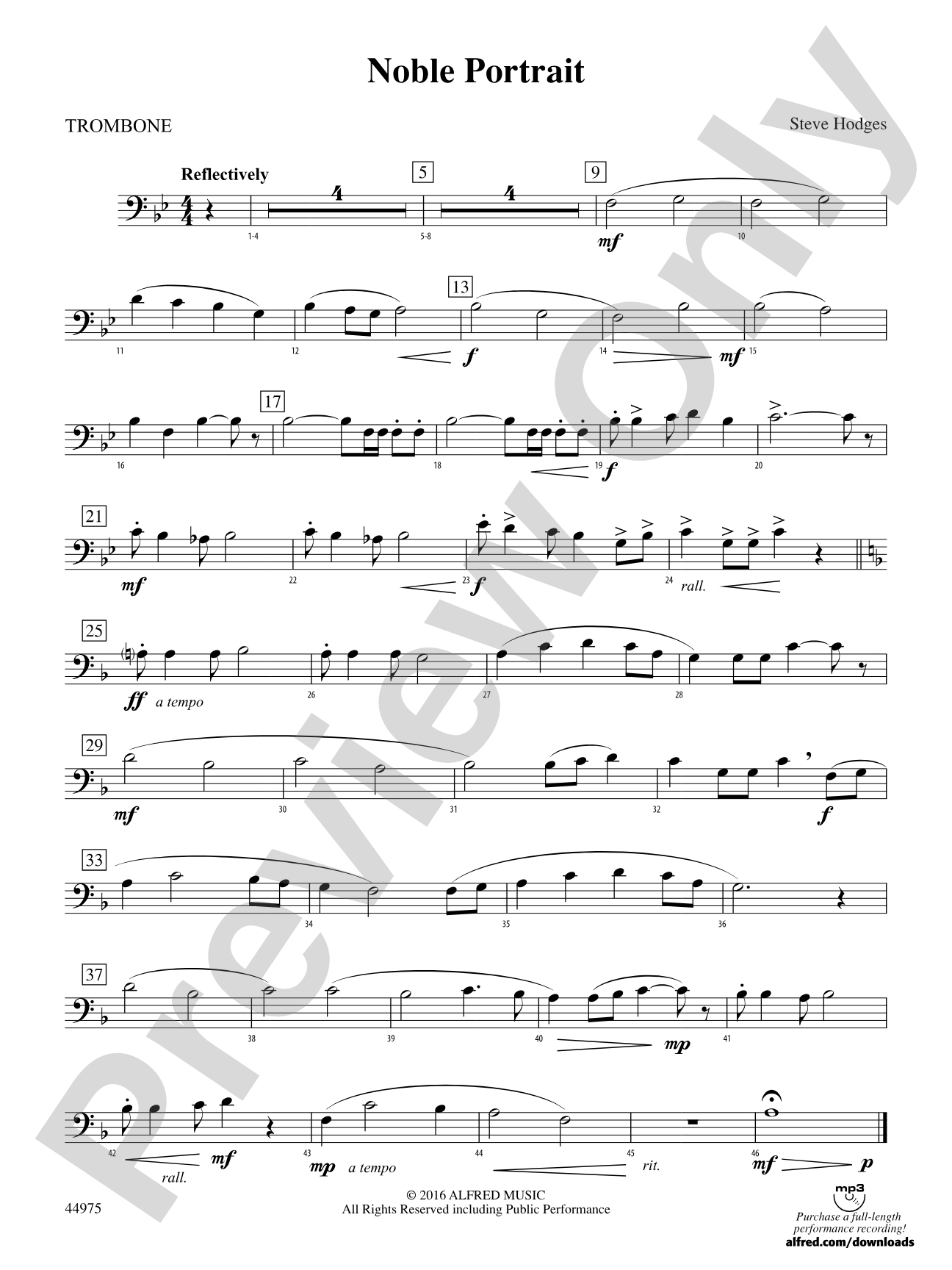Noble Portrait: 1st Trombone