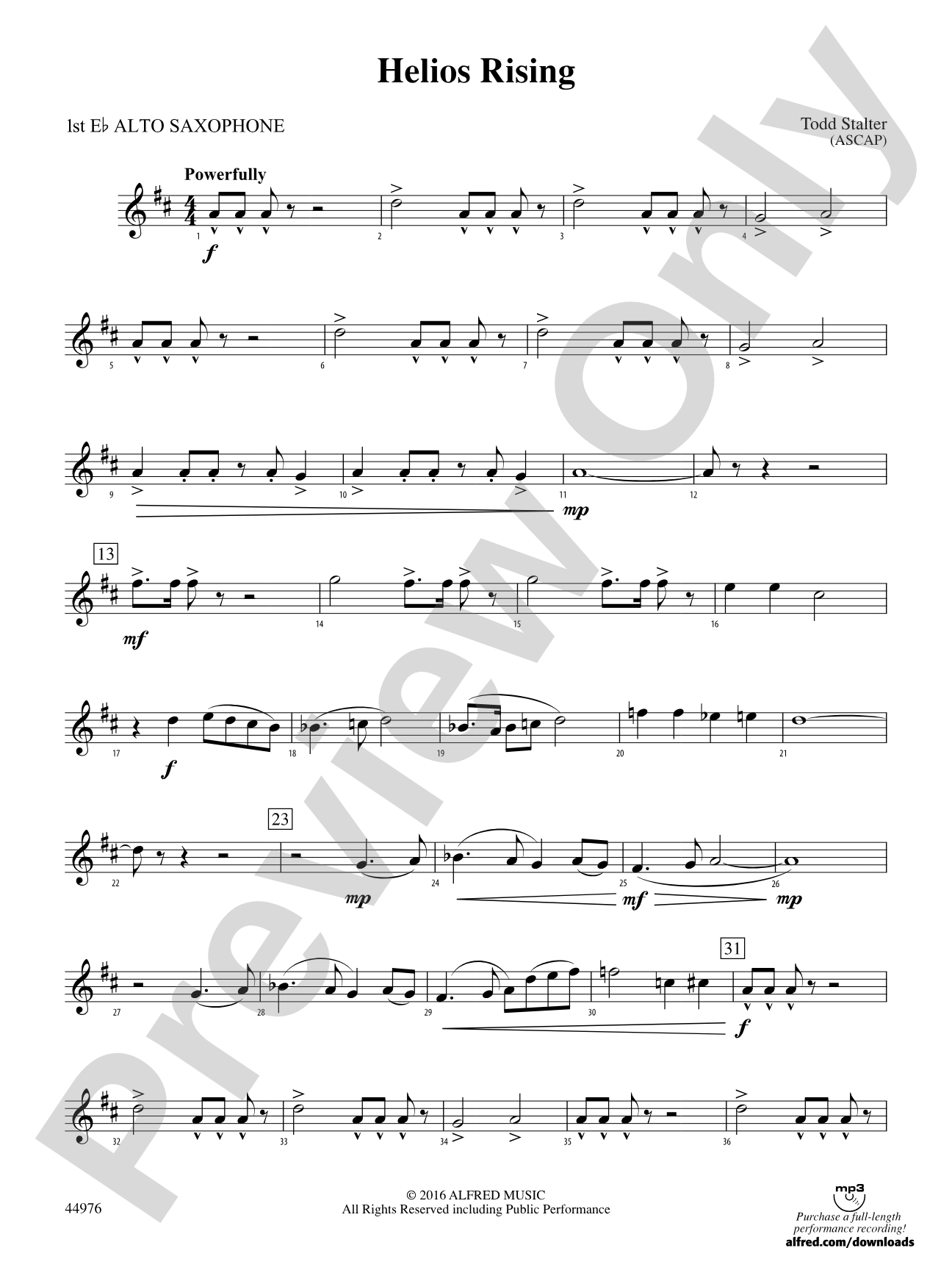 Helios Rising: E-flat Alto Saxophone