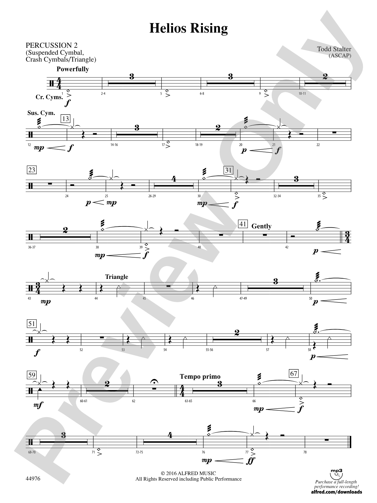 Helios Rising: 2nd Percussion