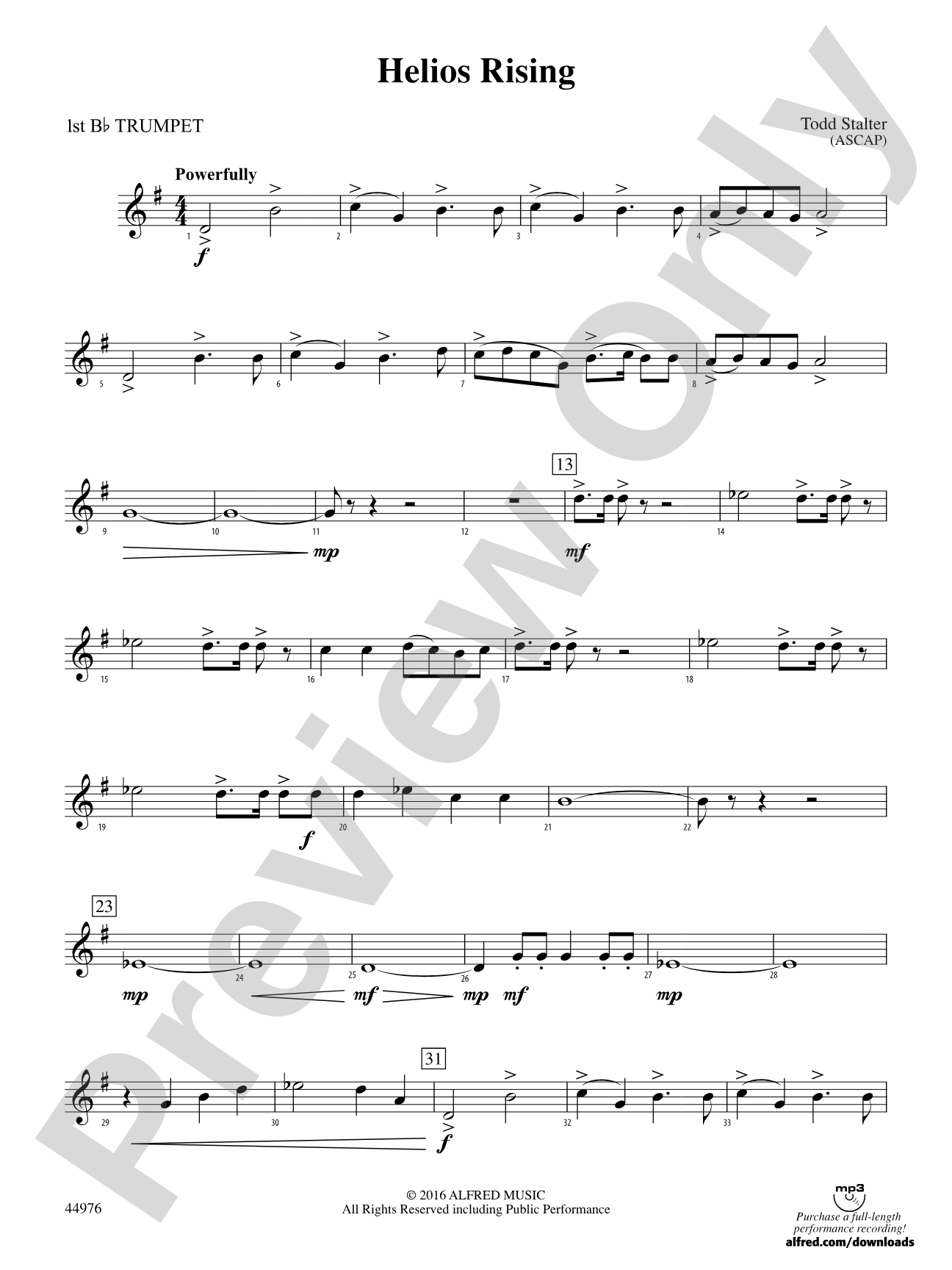 Helios Rising: 1st B-flat Trumpet