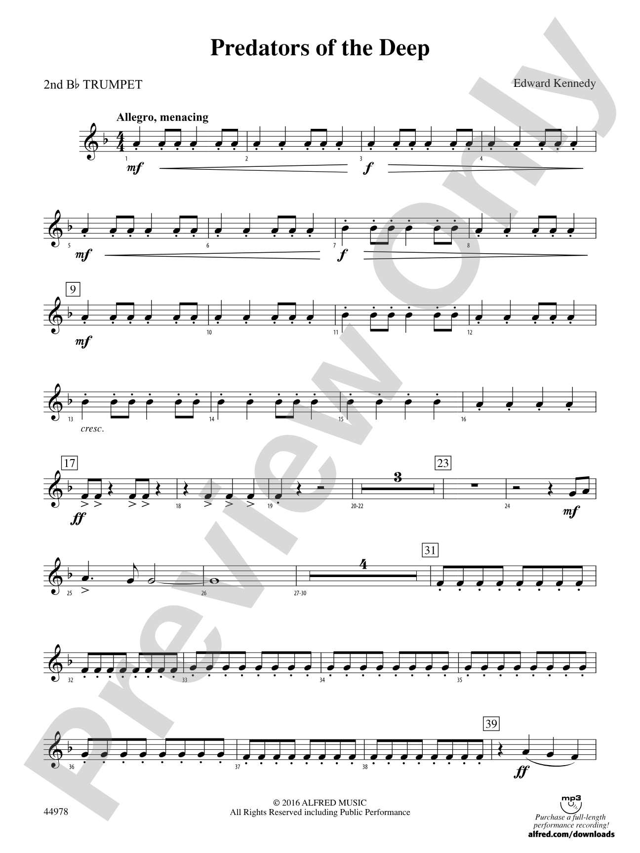 Predators of the Deep: 2nd B-flat Trumpet
