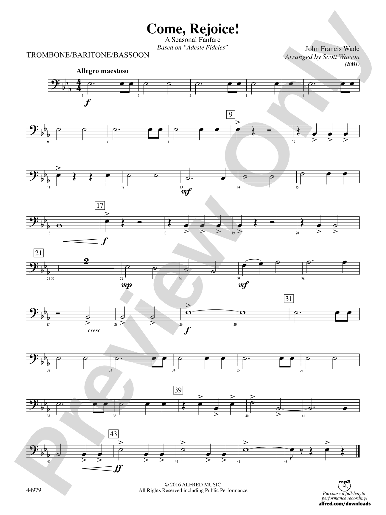 Come, Rejoice!: 1st Trombone