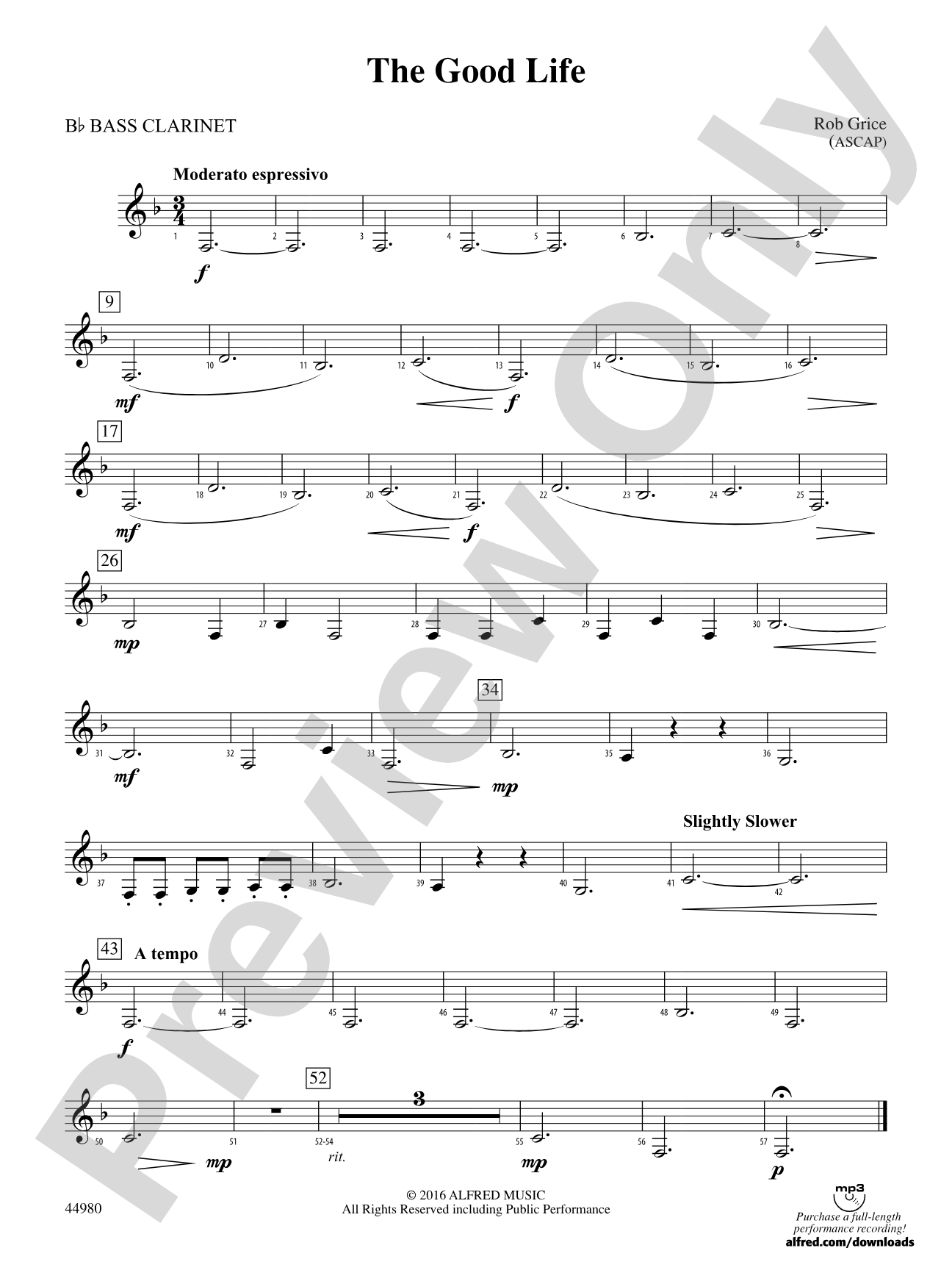 The Good Life: B-flat Bass Clarinet