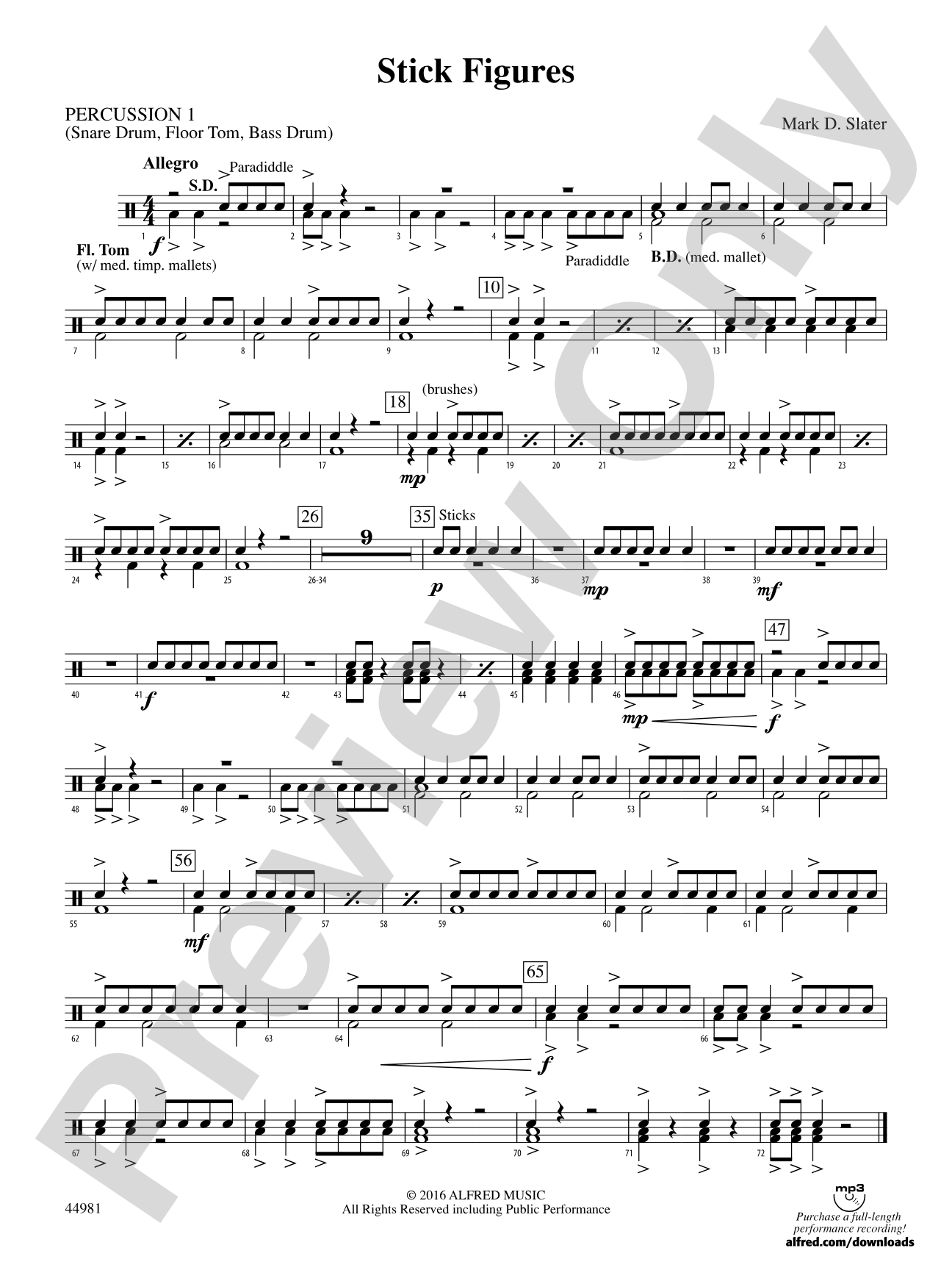 Stick Figures: 1st Percussion