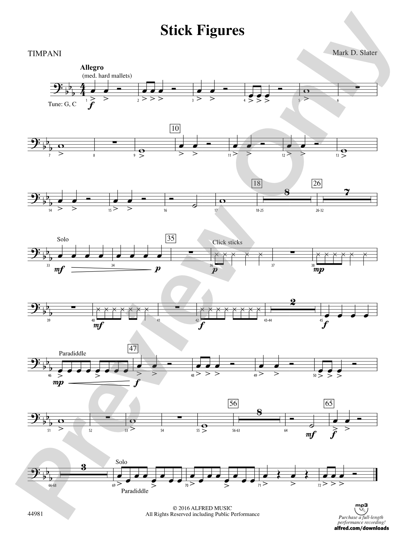 Stick Figures: Timpani