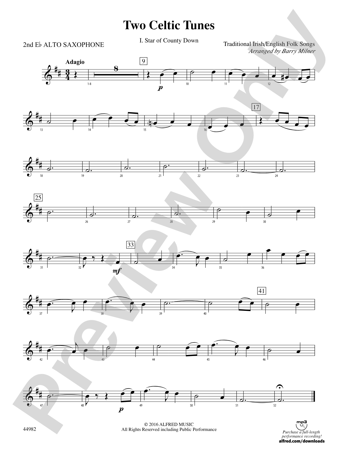 Two Celtic Tunes: 2nd E-flat Alto Saxophone