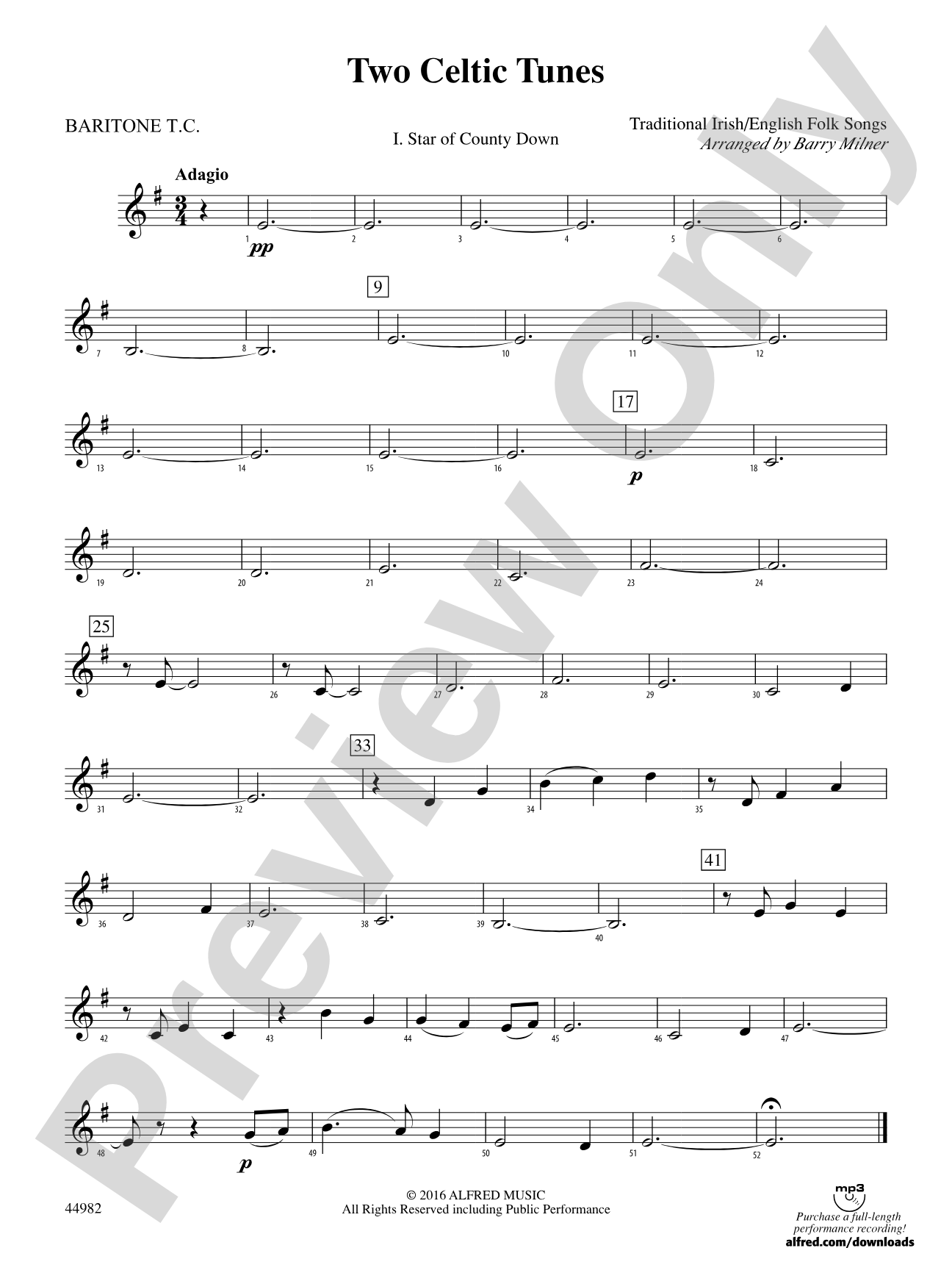Two Celtic Tunes: Baritone T.C.