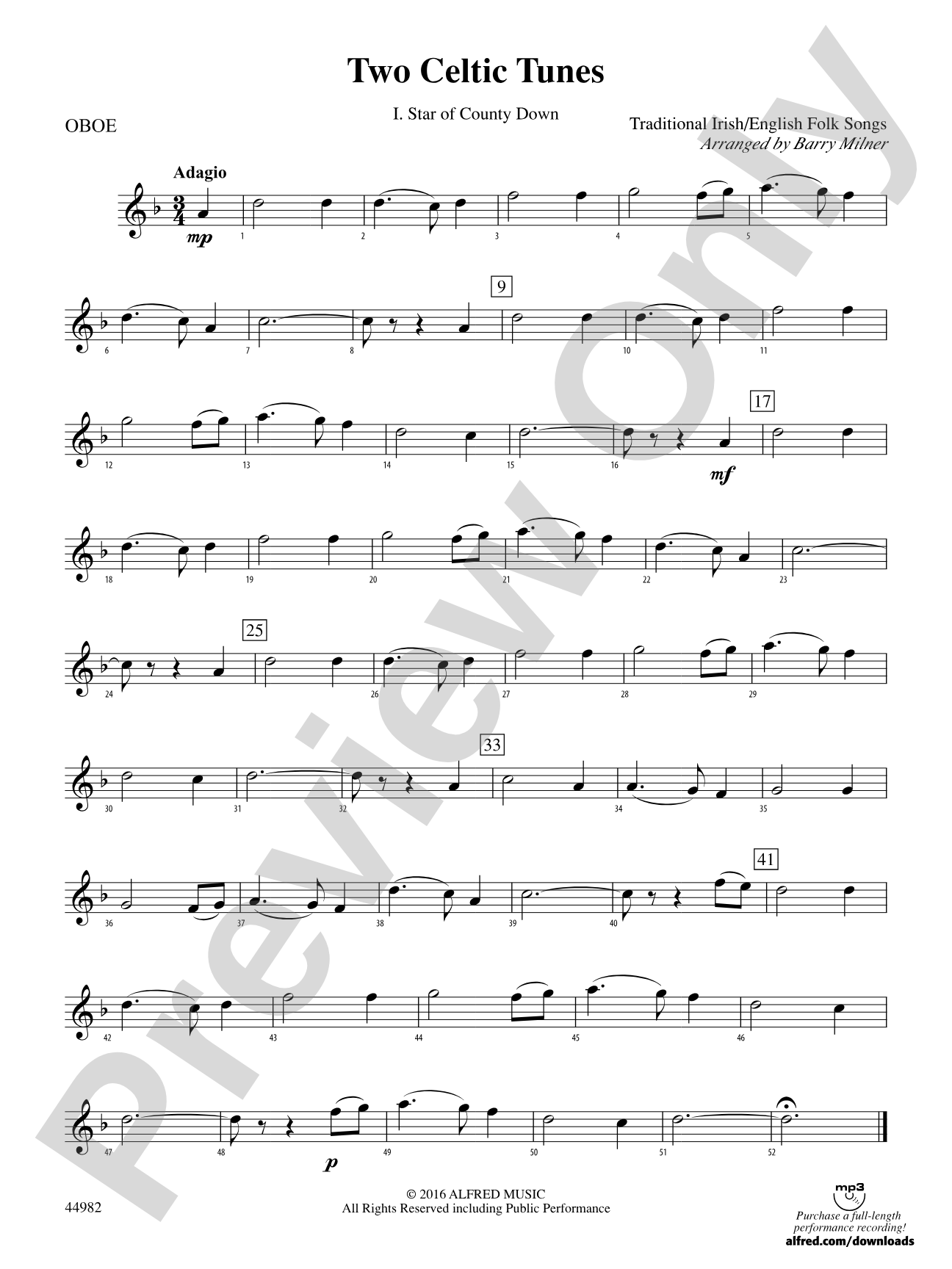 Two Celtic Tunes: Oboe