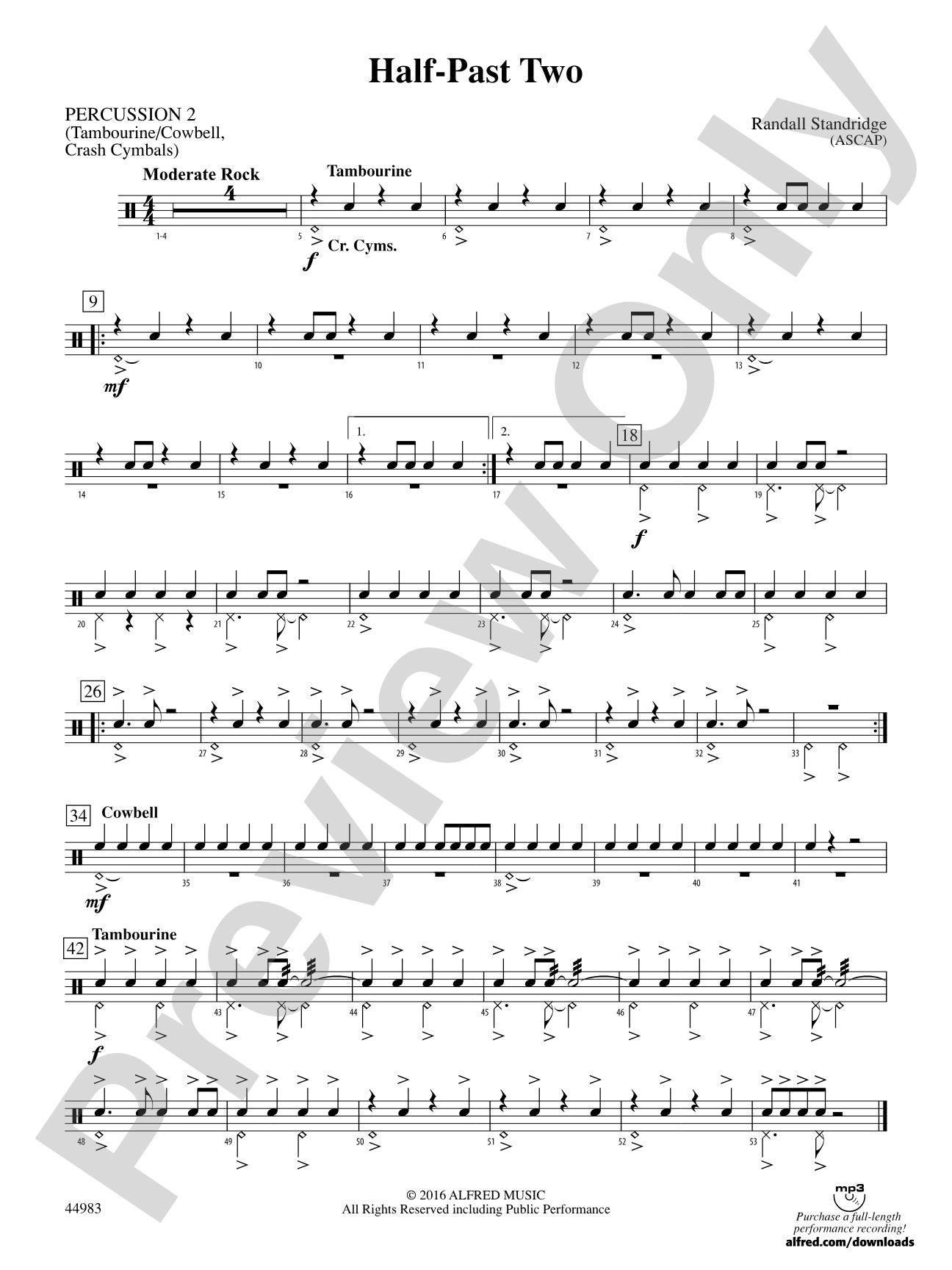 Half-Past Two: 2nd Percussion