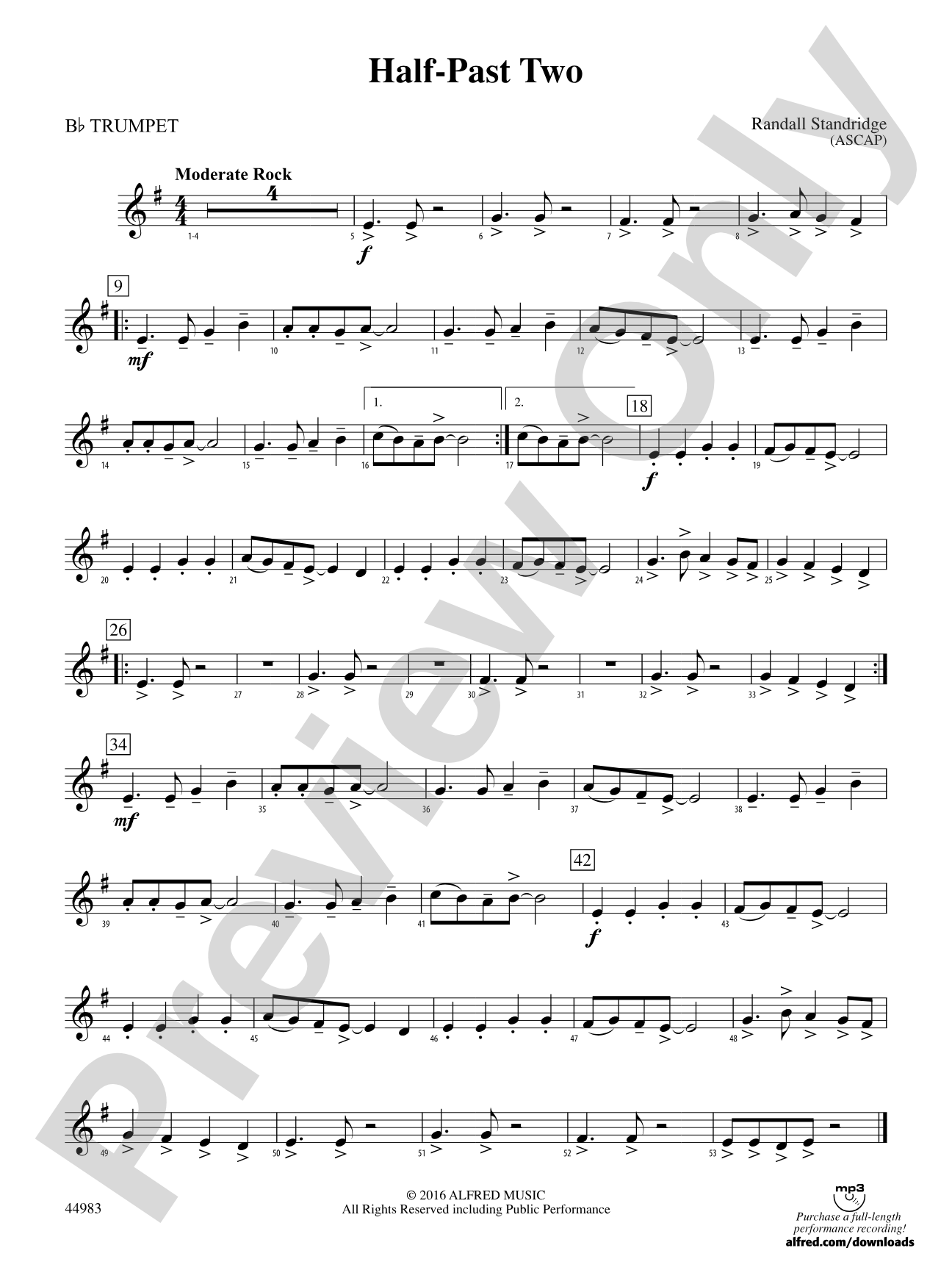 Half-Past Two: 1st B-flat Trumpet