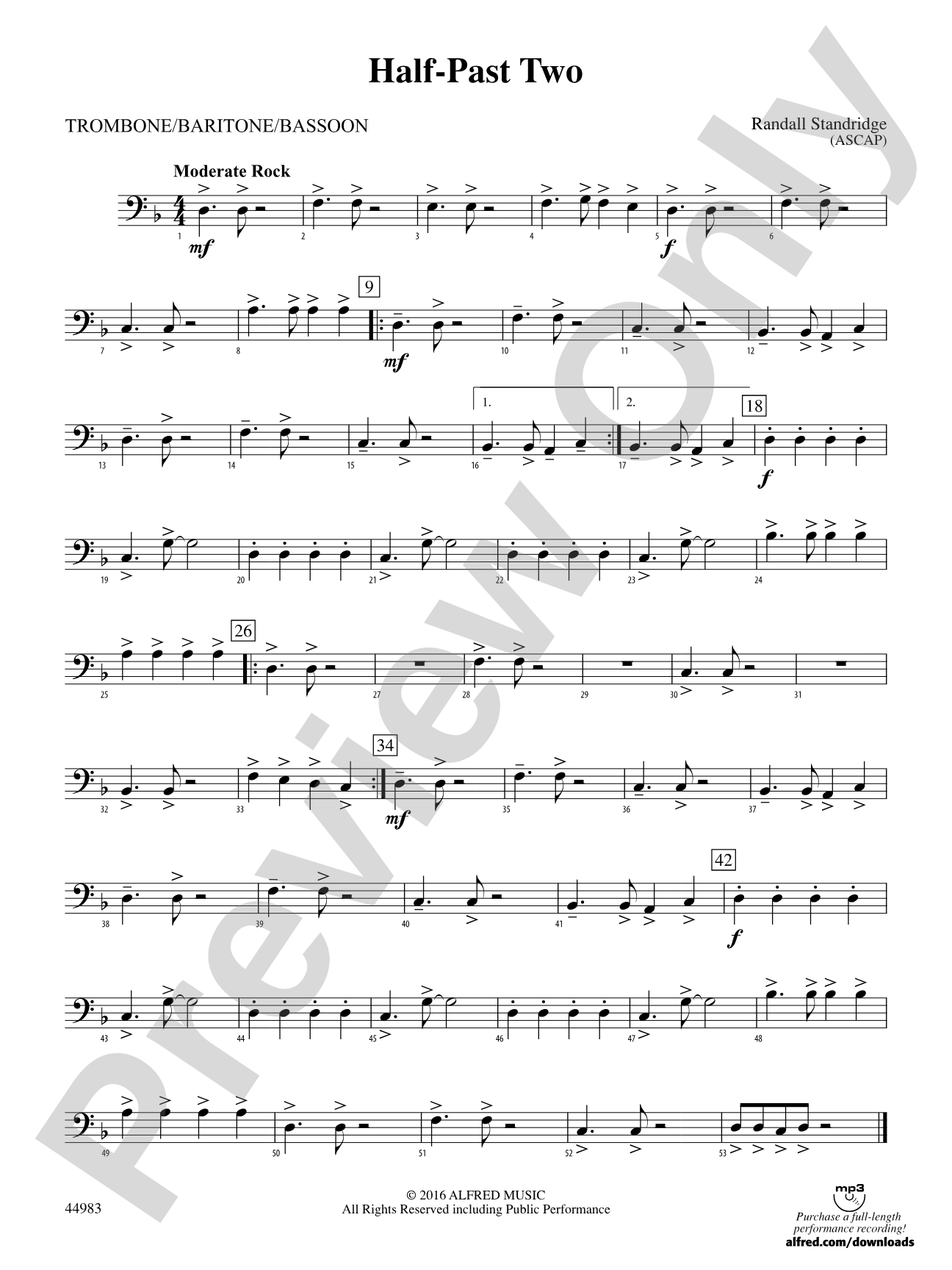 Half-Past Two: 1st Trombone