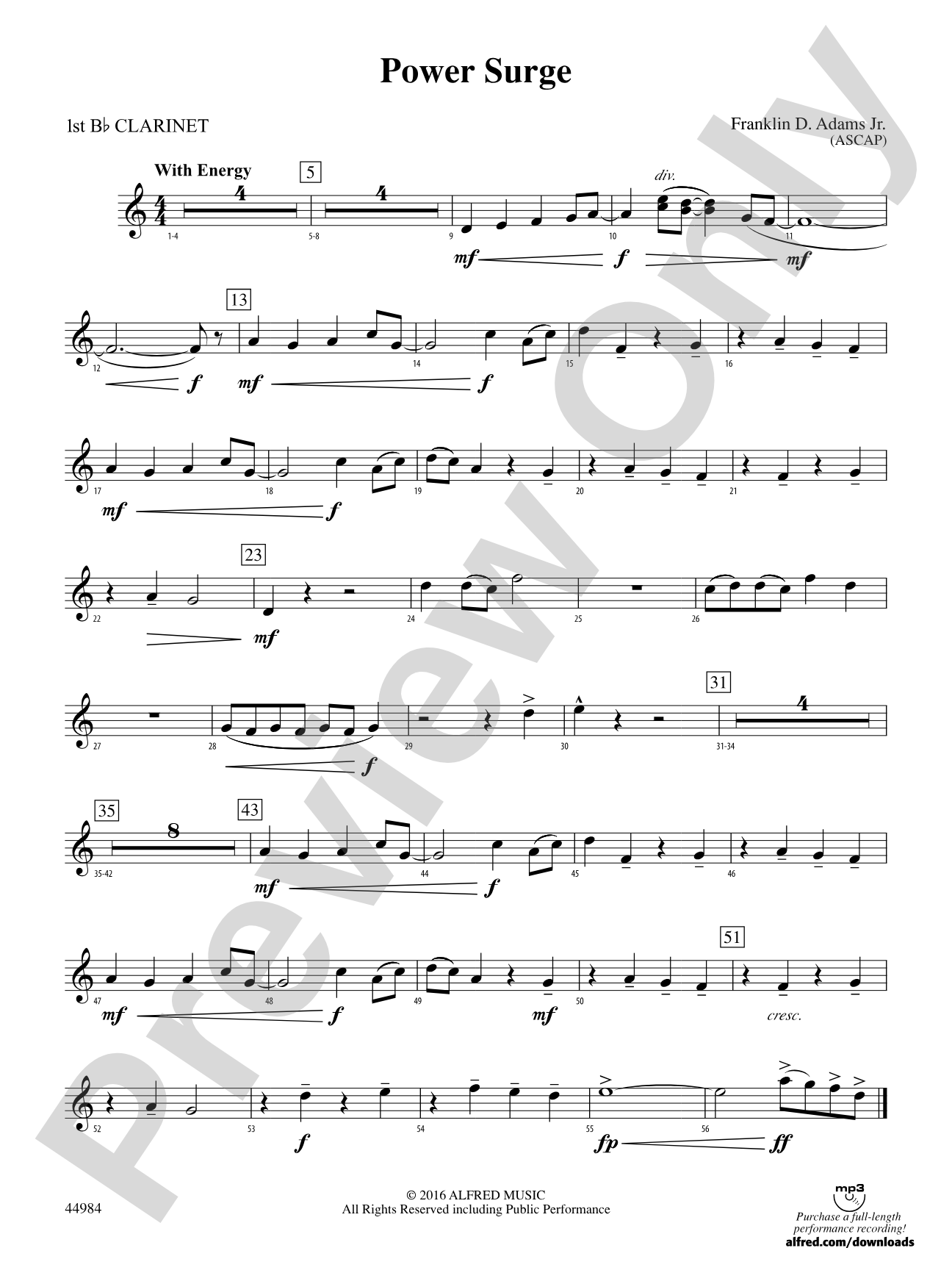 Power Surge: 1st B-flat Clarinet