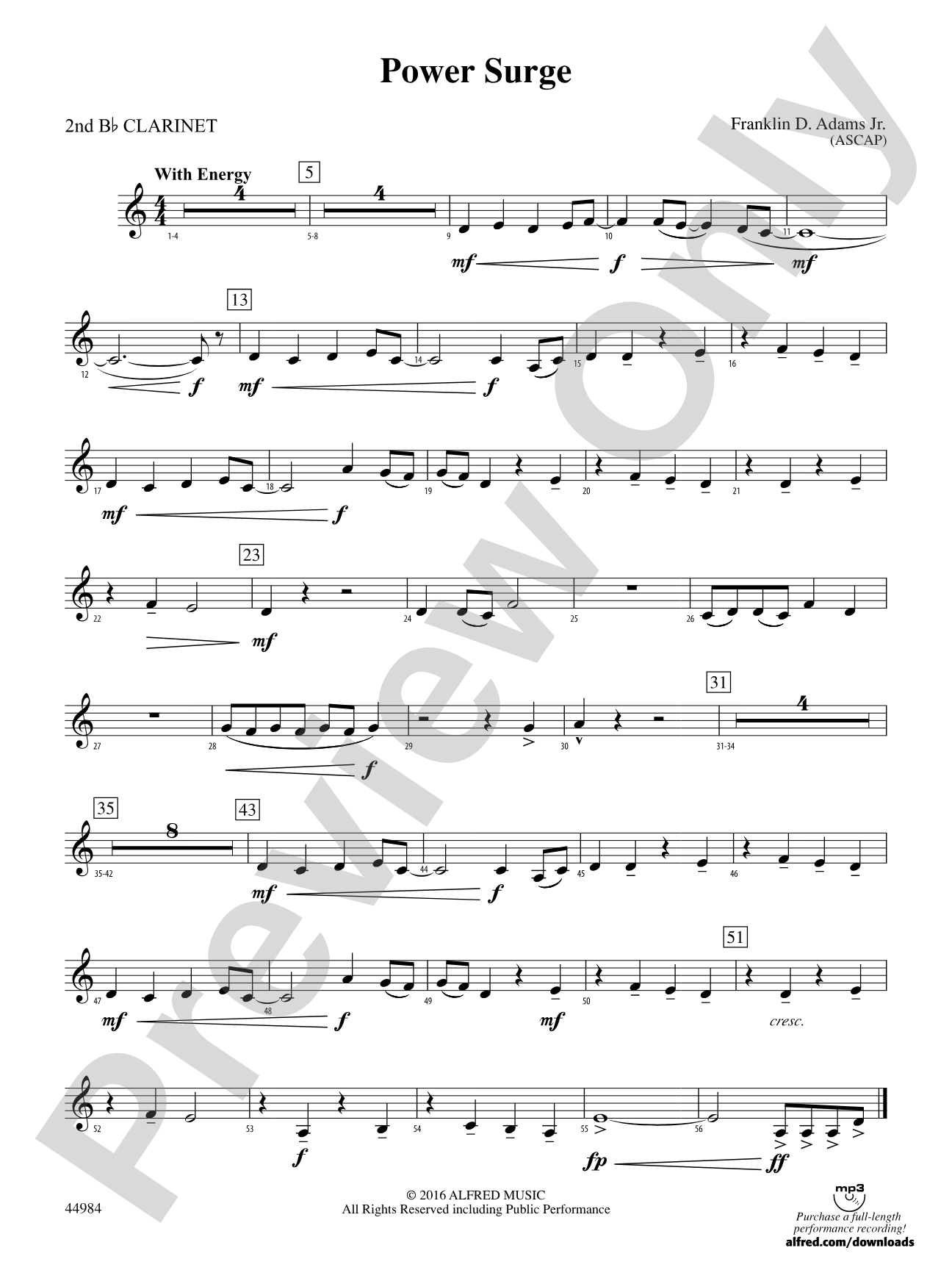 Power Surge: 2nd B-flat Clarinet