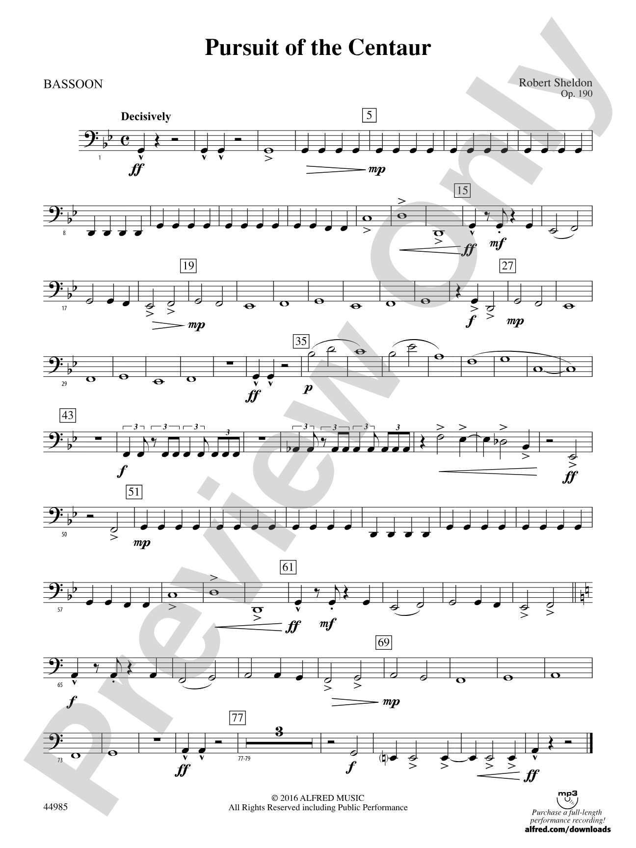 Pursuit of the Centaur: Bassoon