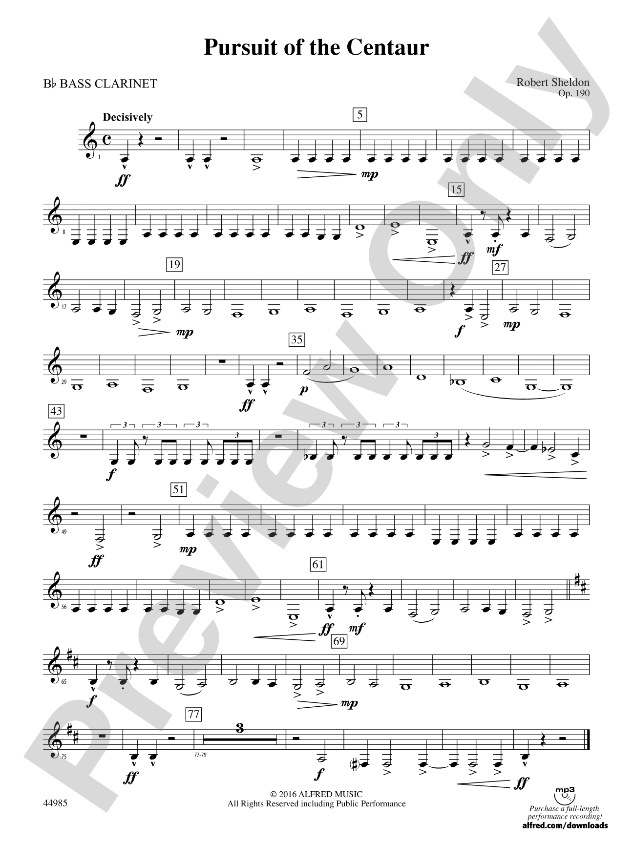 Pursuit of the Centaur: B-flat Bass Clarinet