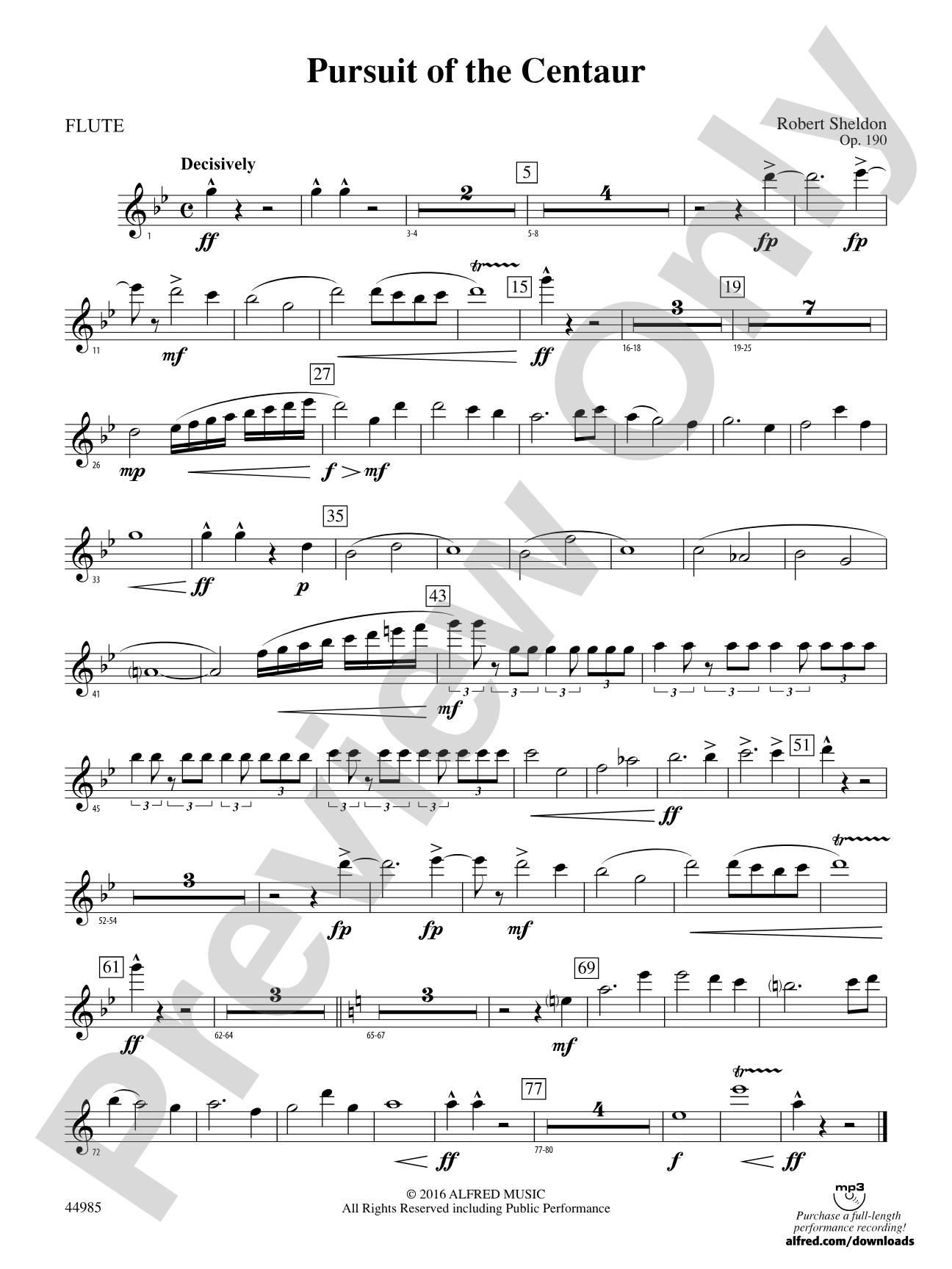Pursuit of the Centaur: Flute