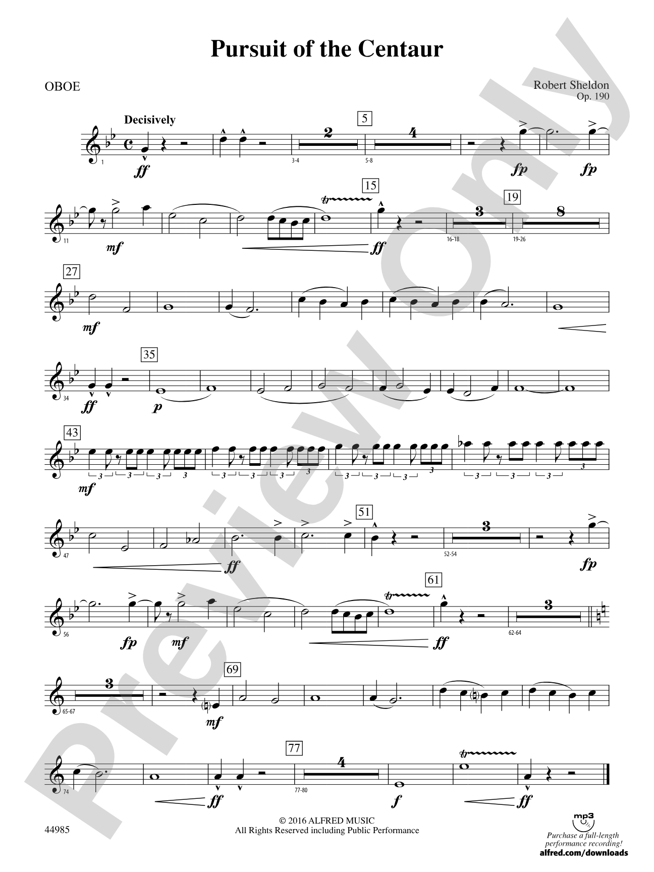 Pursuit of the Centaur: Oboe