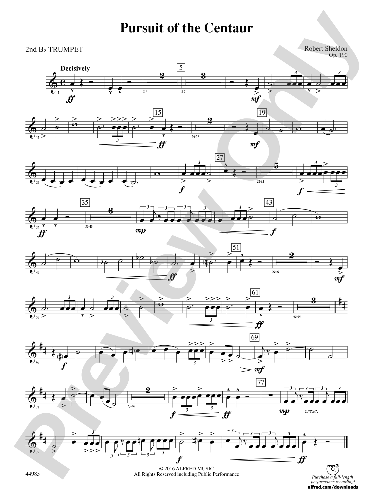 Pursuit of the Centaur: 2nd B-flat Trumpet