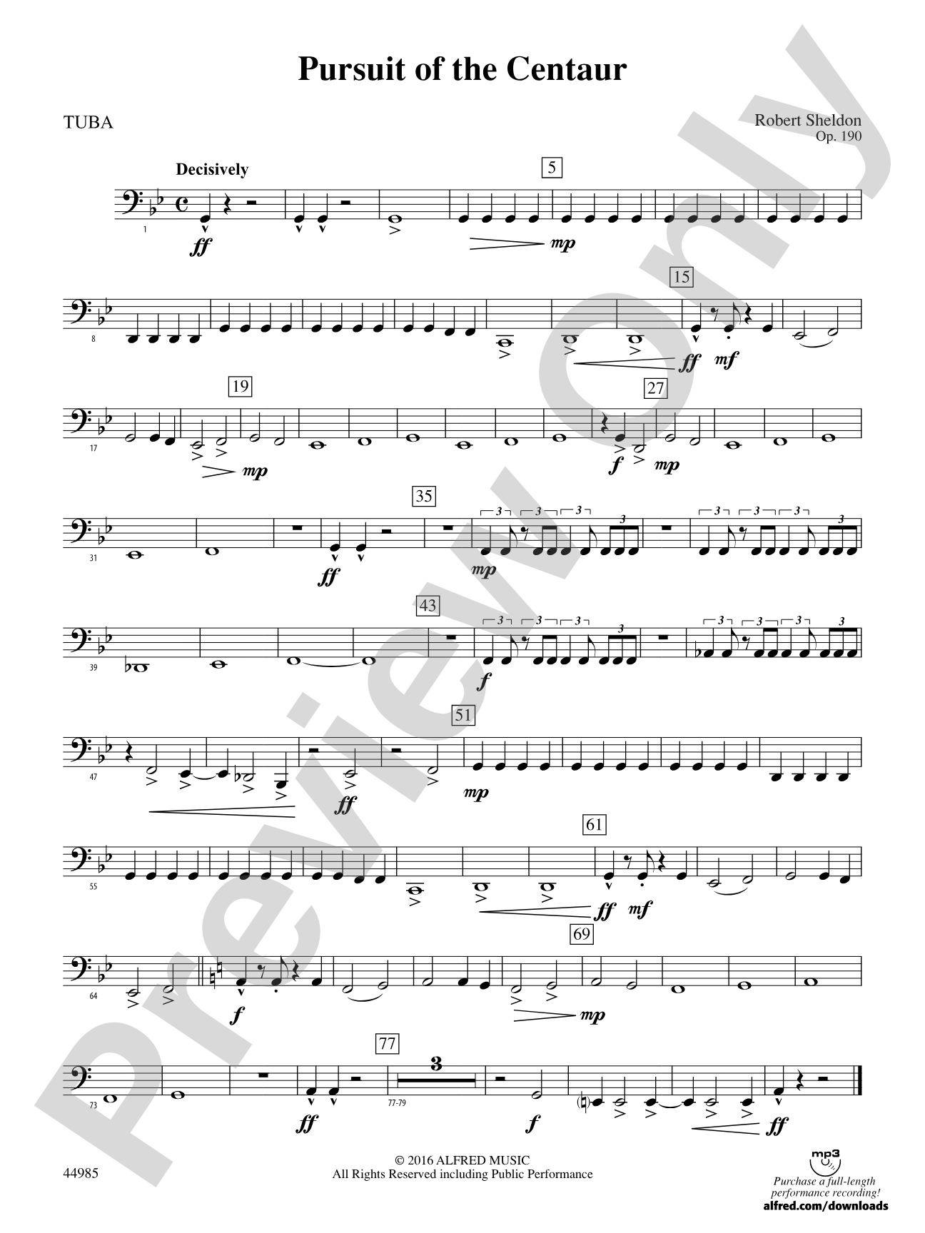 Pursuit of the Centaur: Tuba