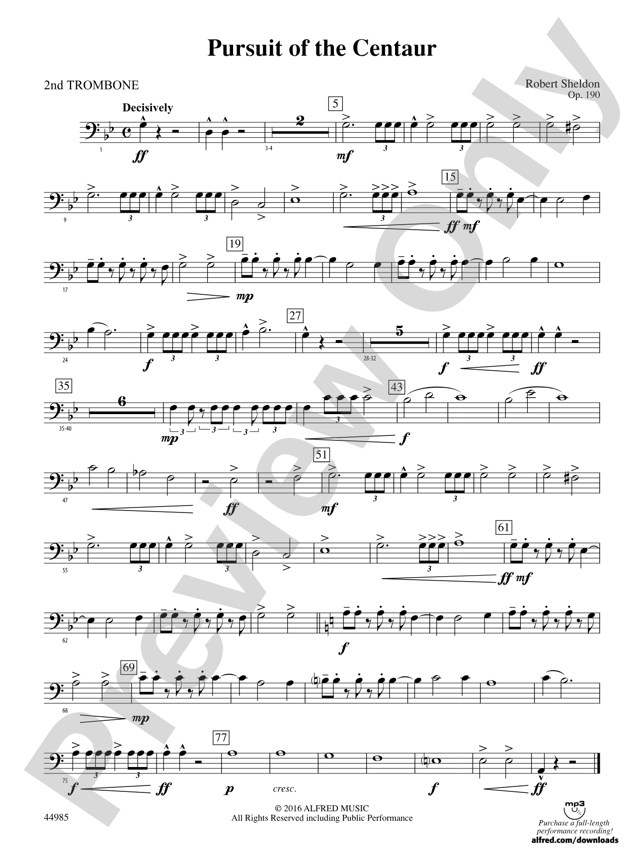 Pursuit of the Centaur: 2nd Trombone