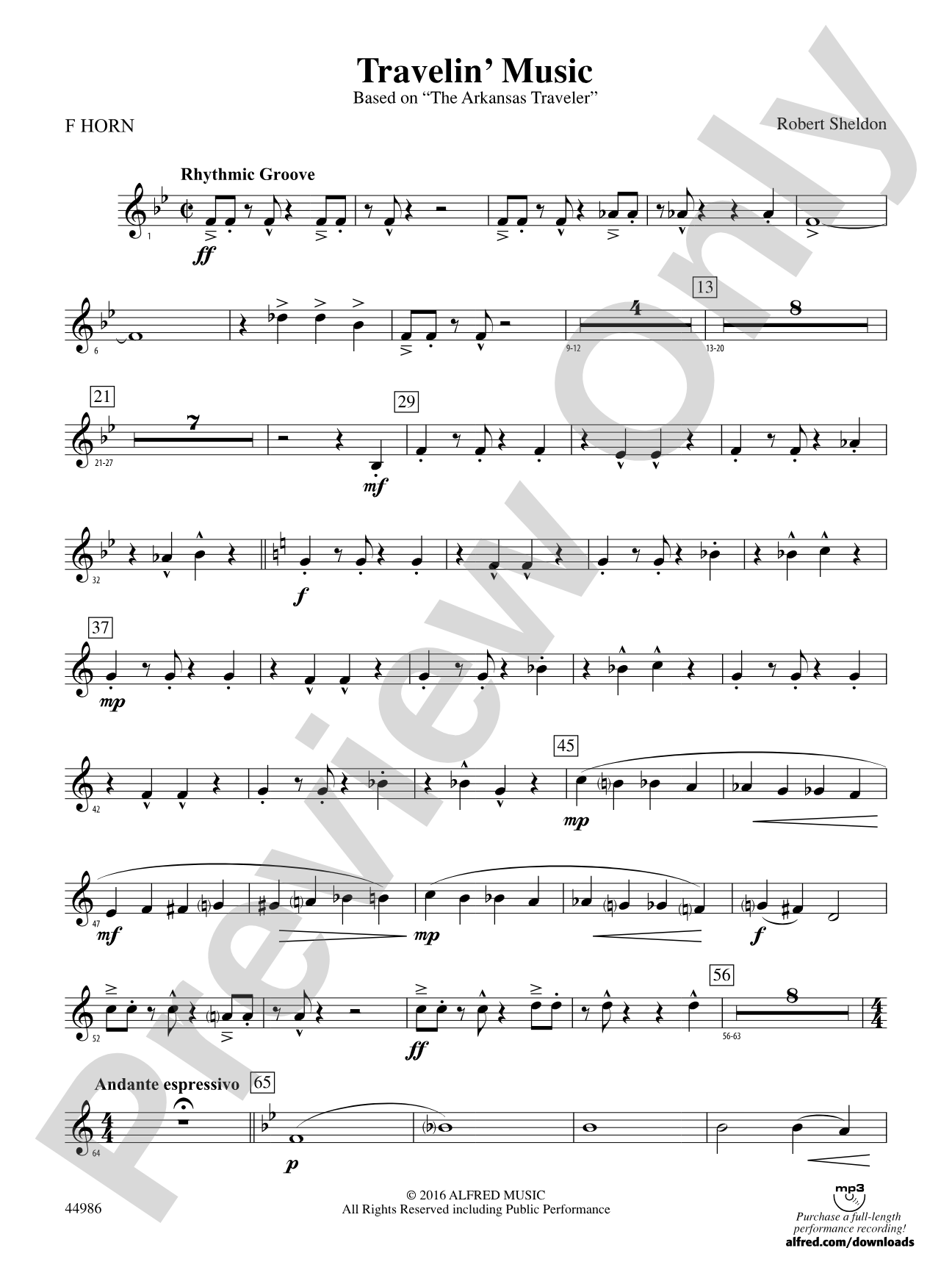 Travelin' Music: 1st F Horn