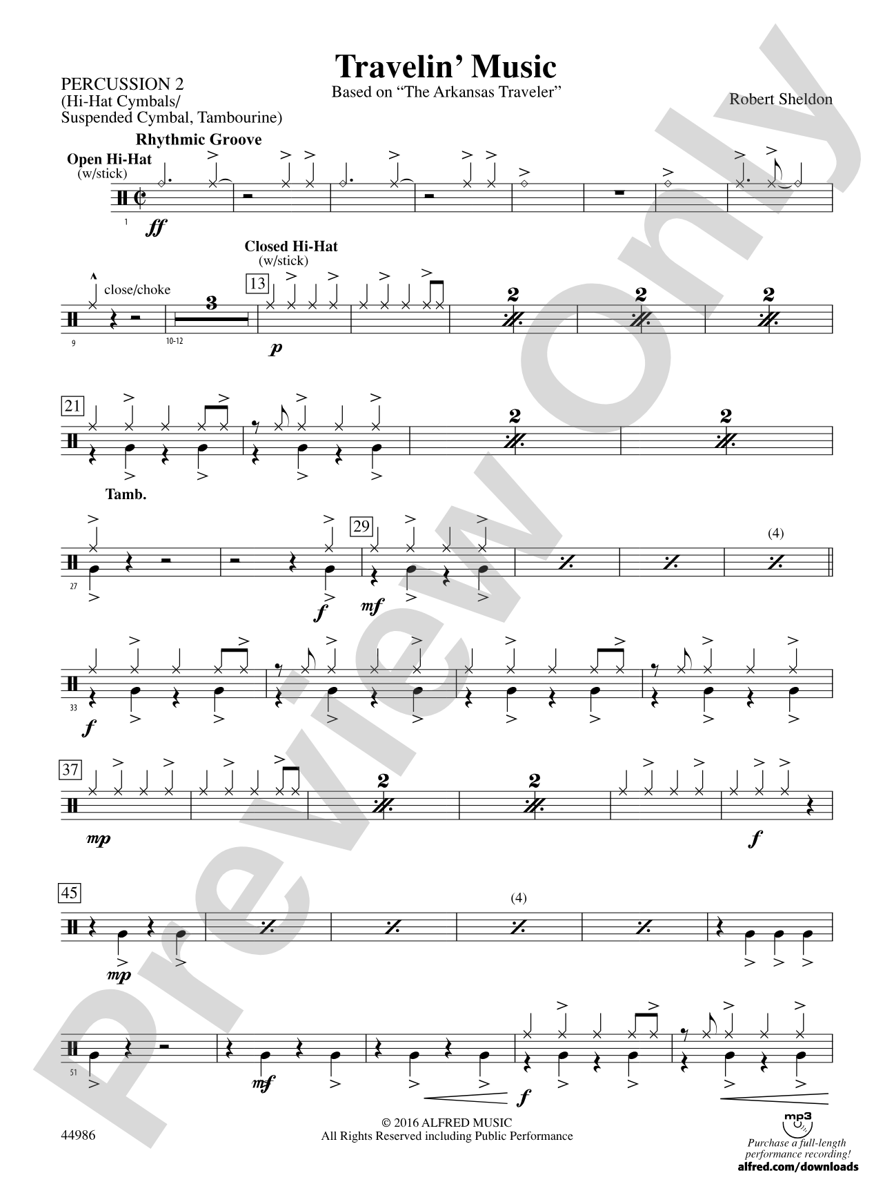 Travelin' Music: 2nd Percussion