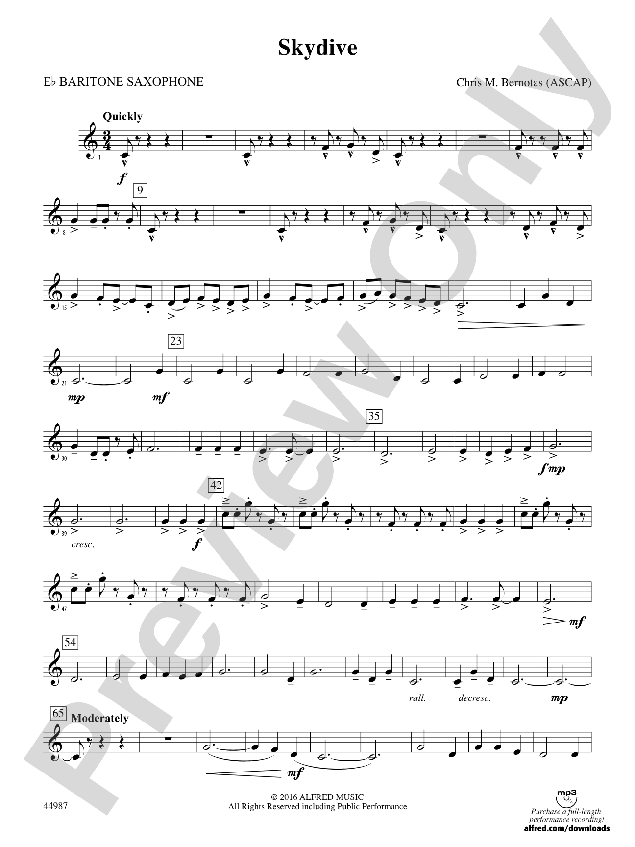 Skydive: E-flat Baritone Saxophone