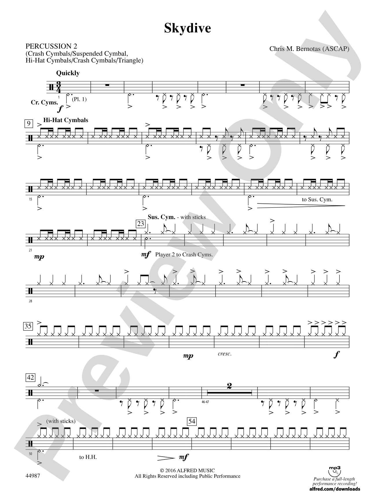 Skydive: 2nd Percussion