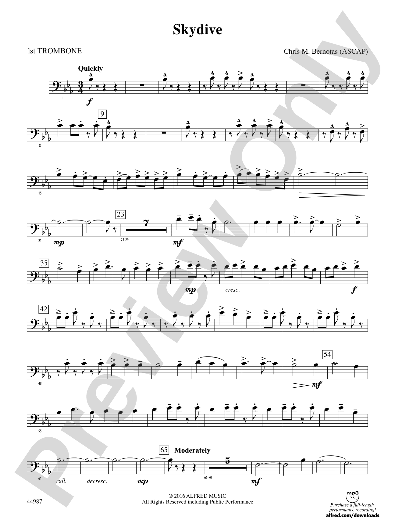 Skydive: 1st Trombone