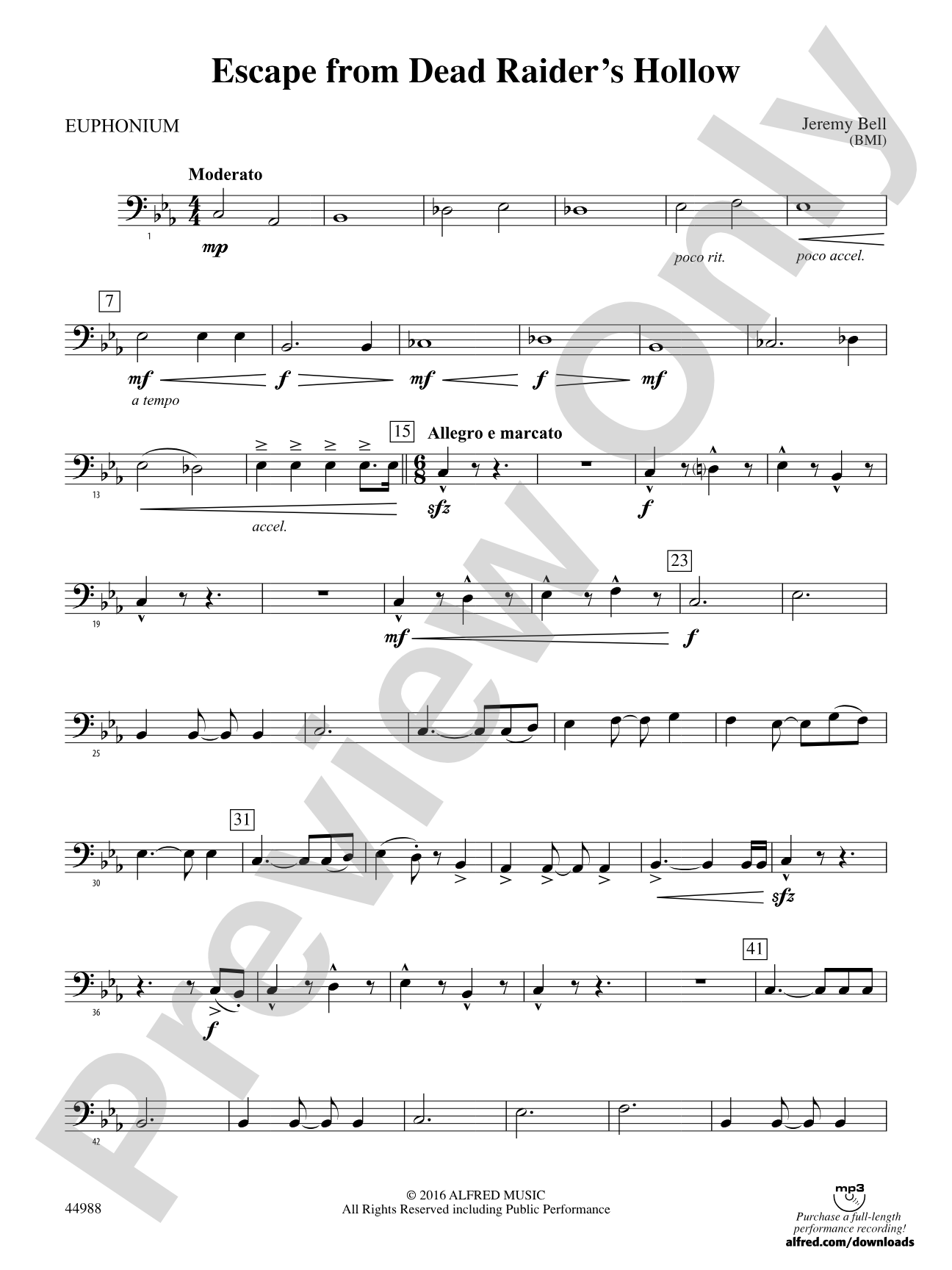 Escape from Dead Raider's Hollow: Baritone B.C.