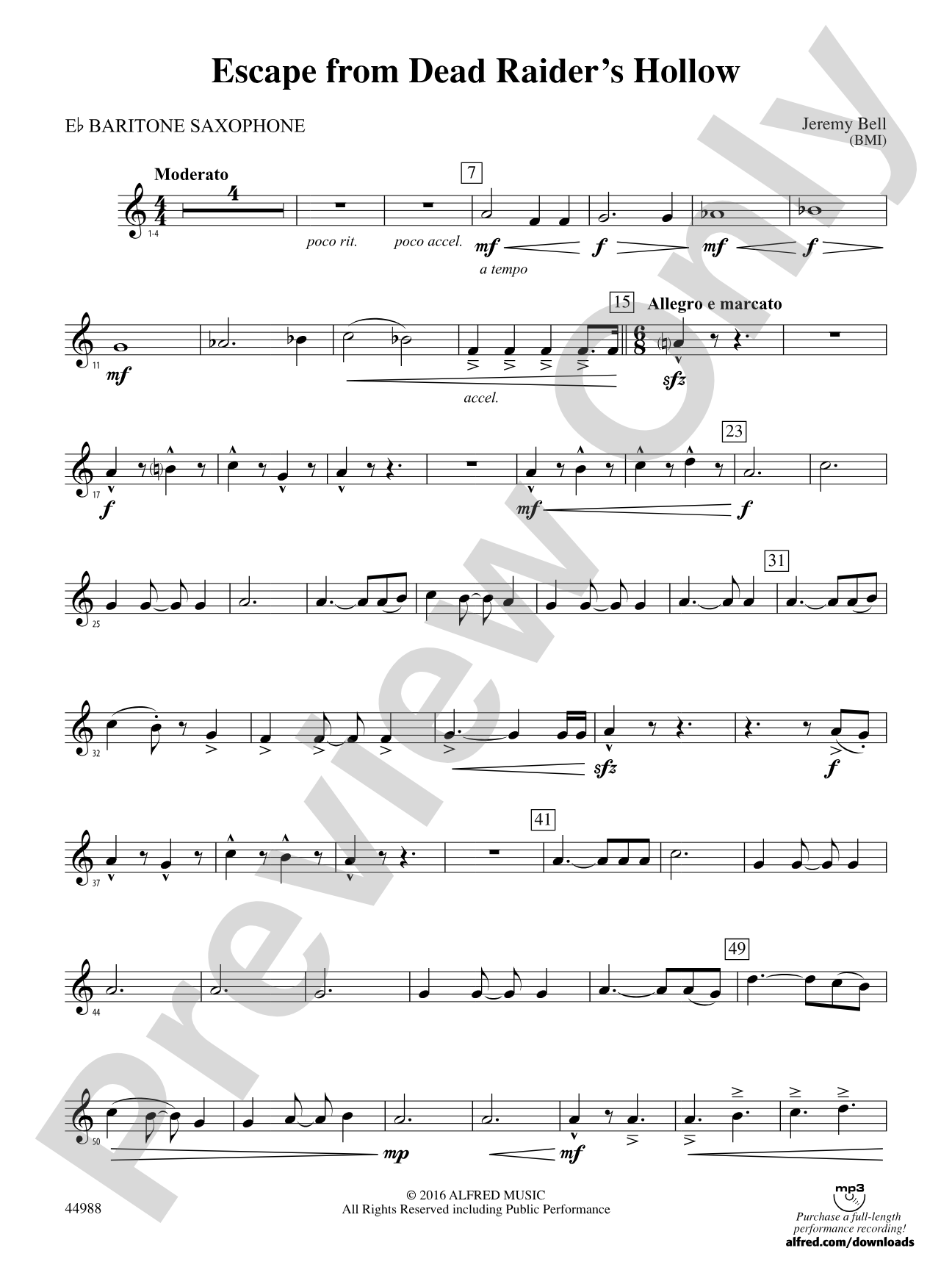 Escape from Dead Raider's Hollow: E-flat Baritone Saxophone