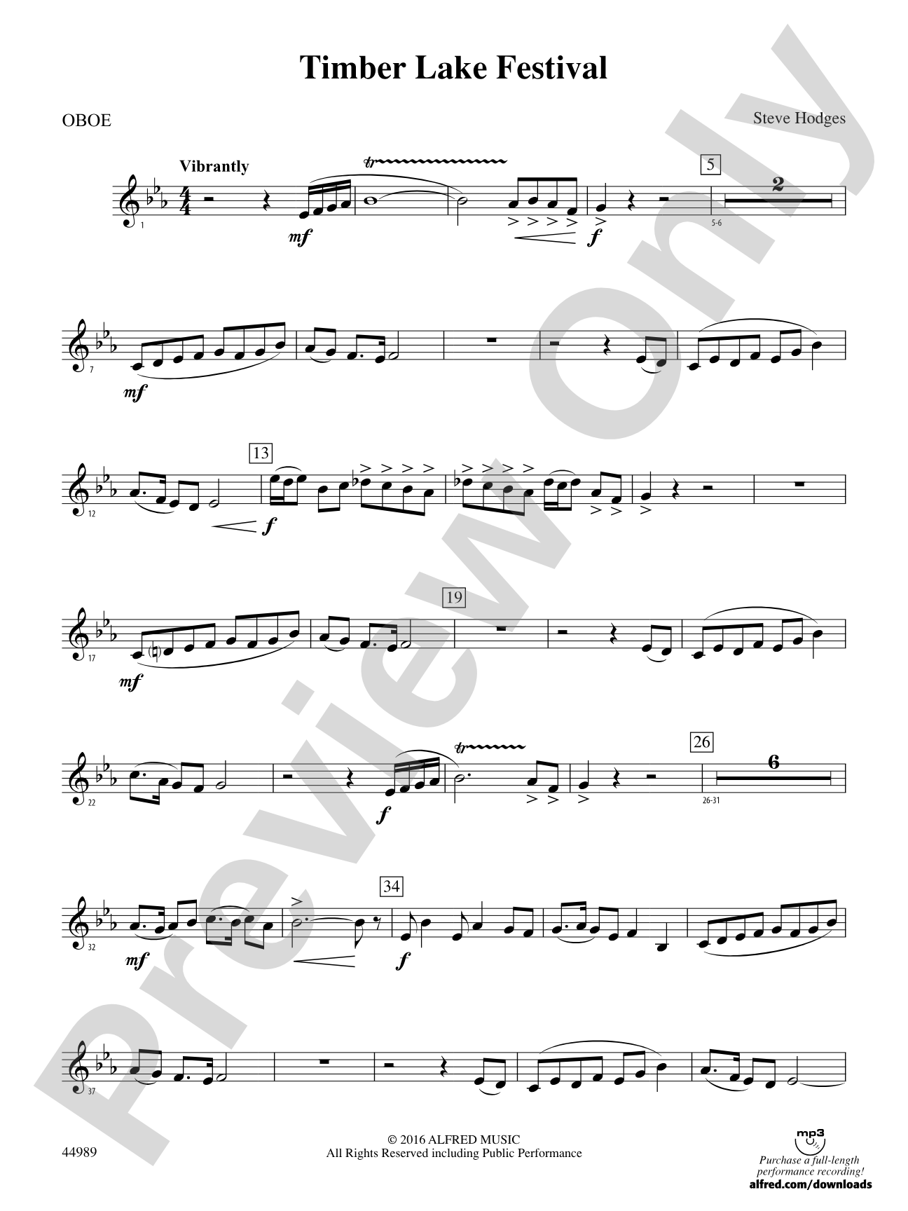 Timber Lake Festival: Oboe