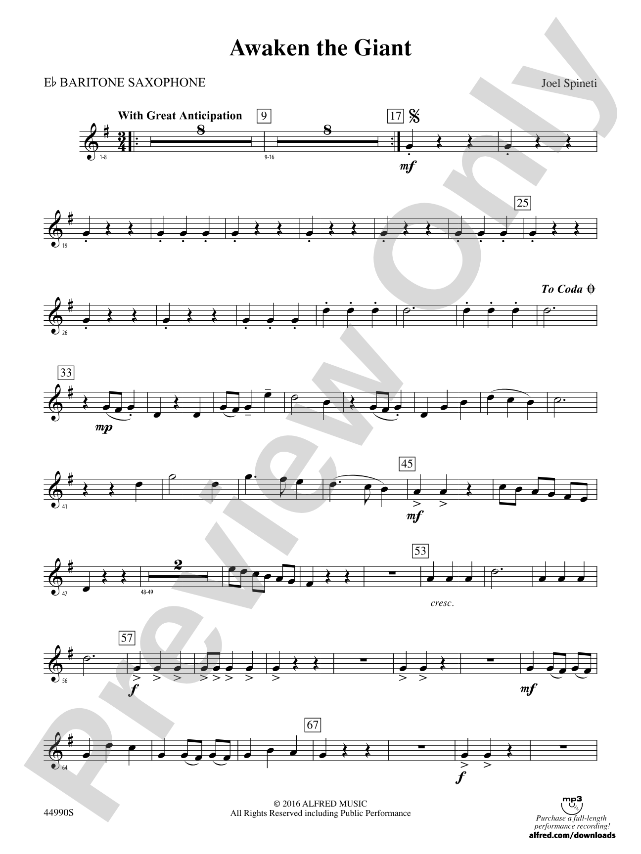 Awaken the Giant: E-flat Baritone Saxophone