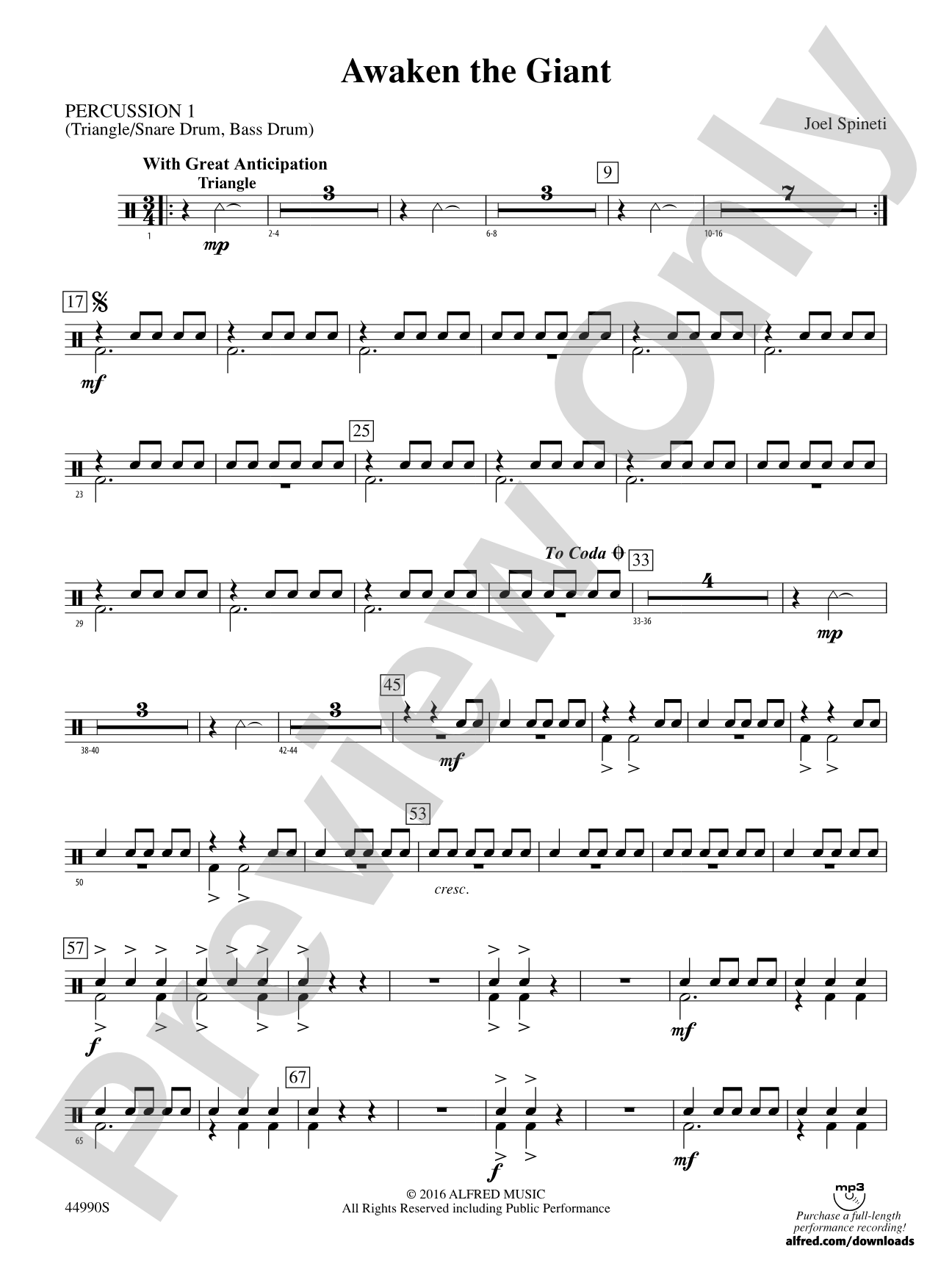 Awaken the Giant: 1st Percussion
