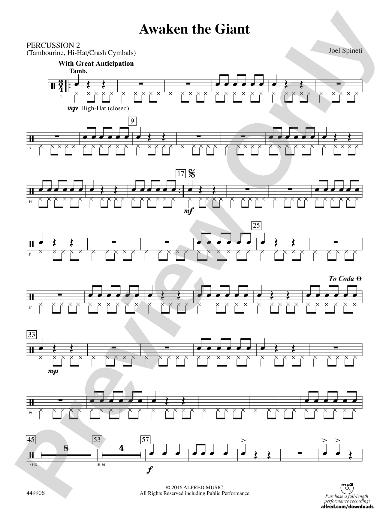 Awaken the Giant: 2nd Percussion
