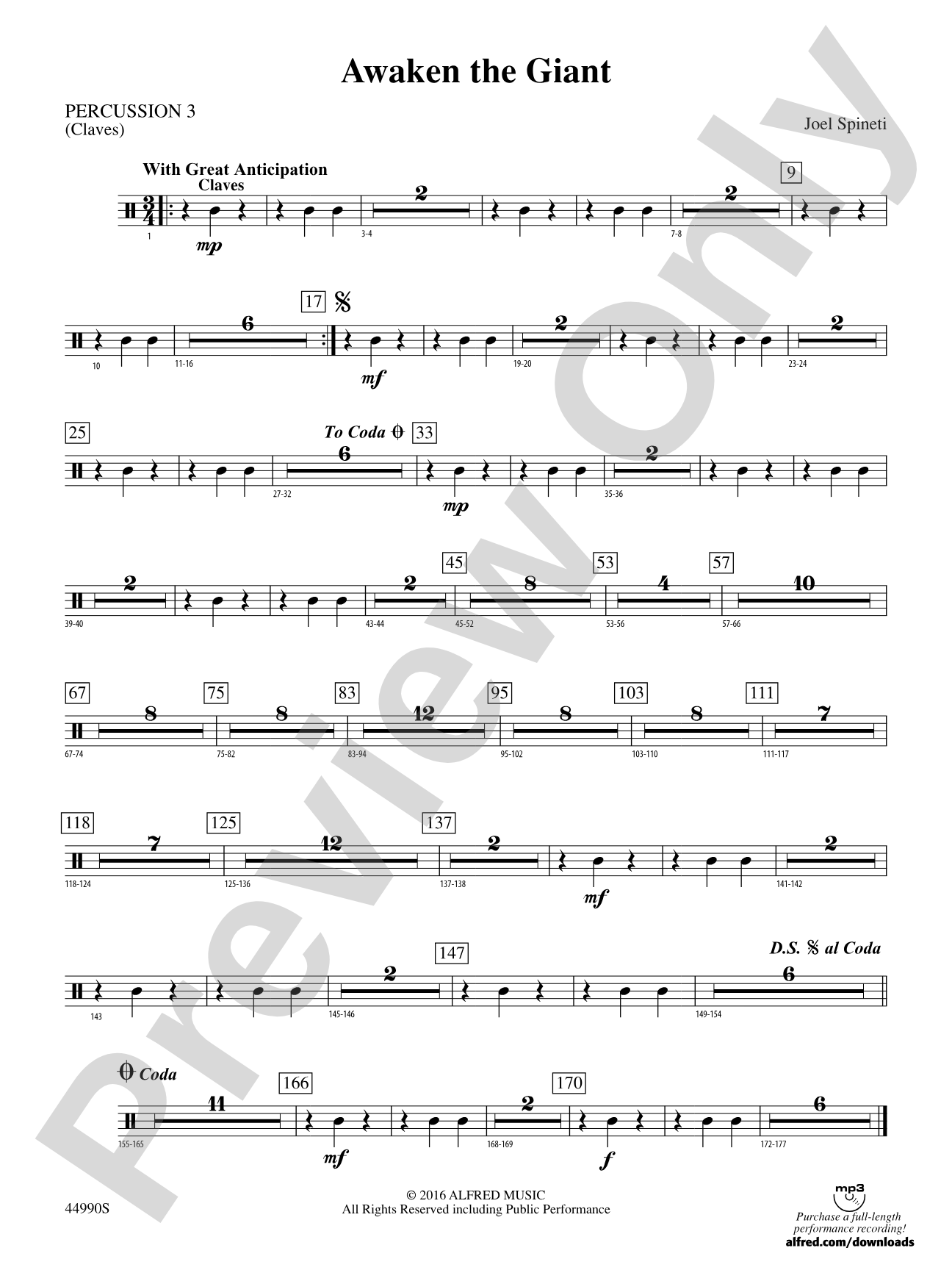Awaken the Giant: 3rd Percussion