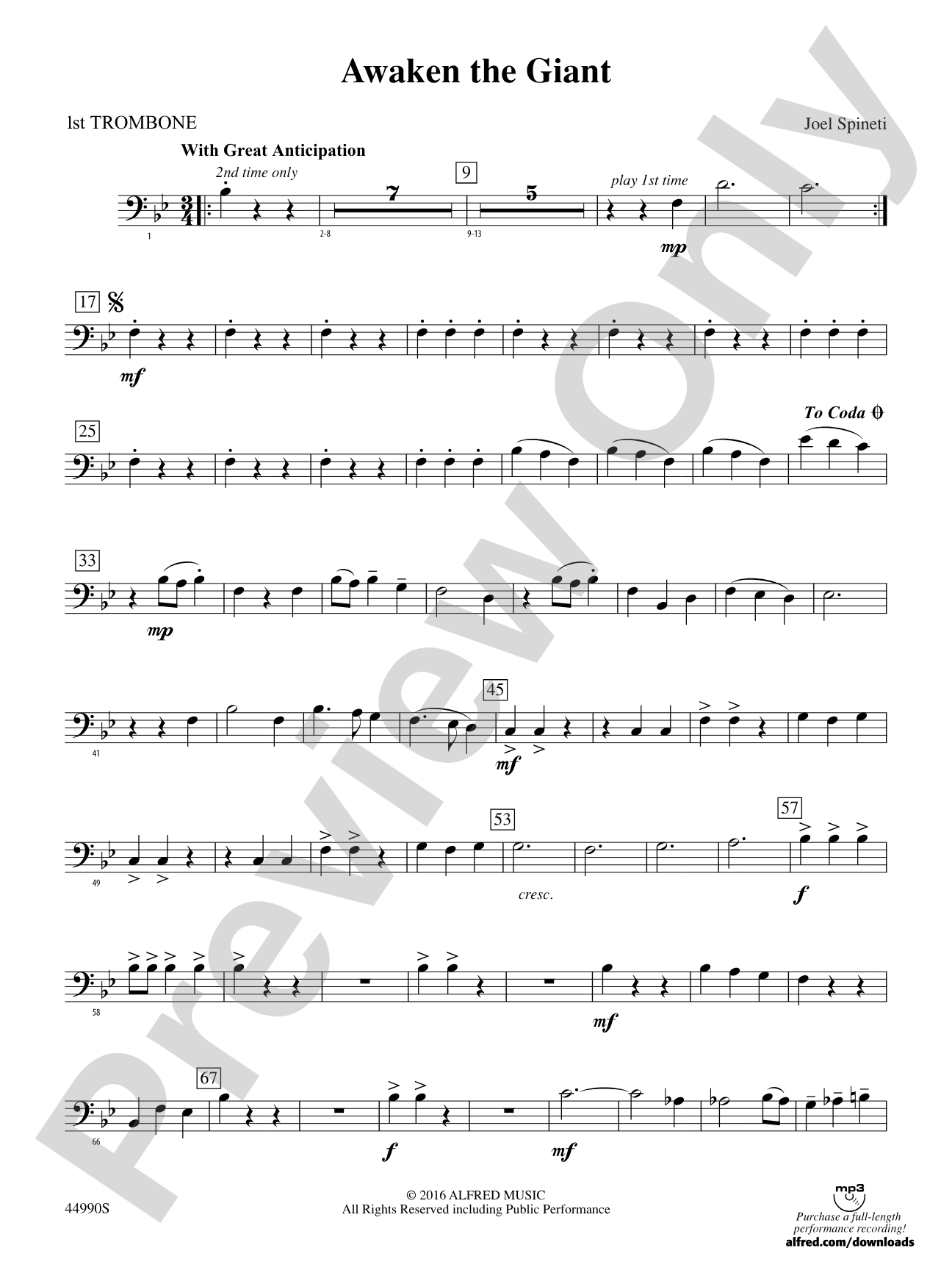 Awaken the Giant: 1st Trombone