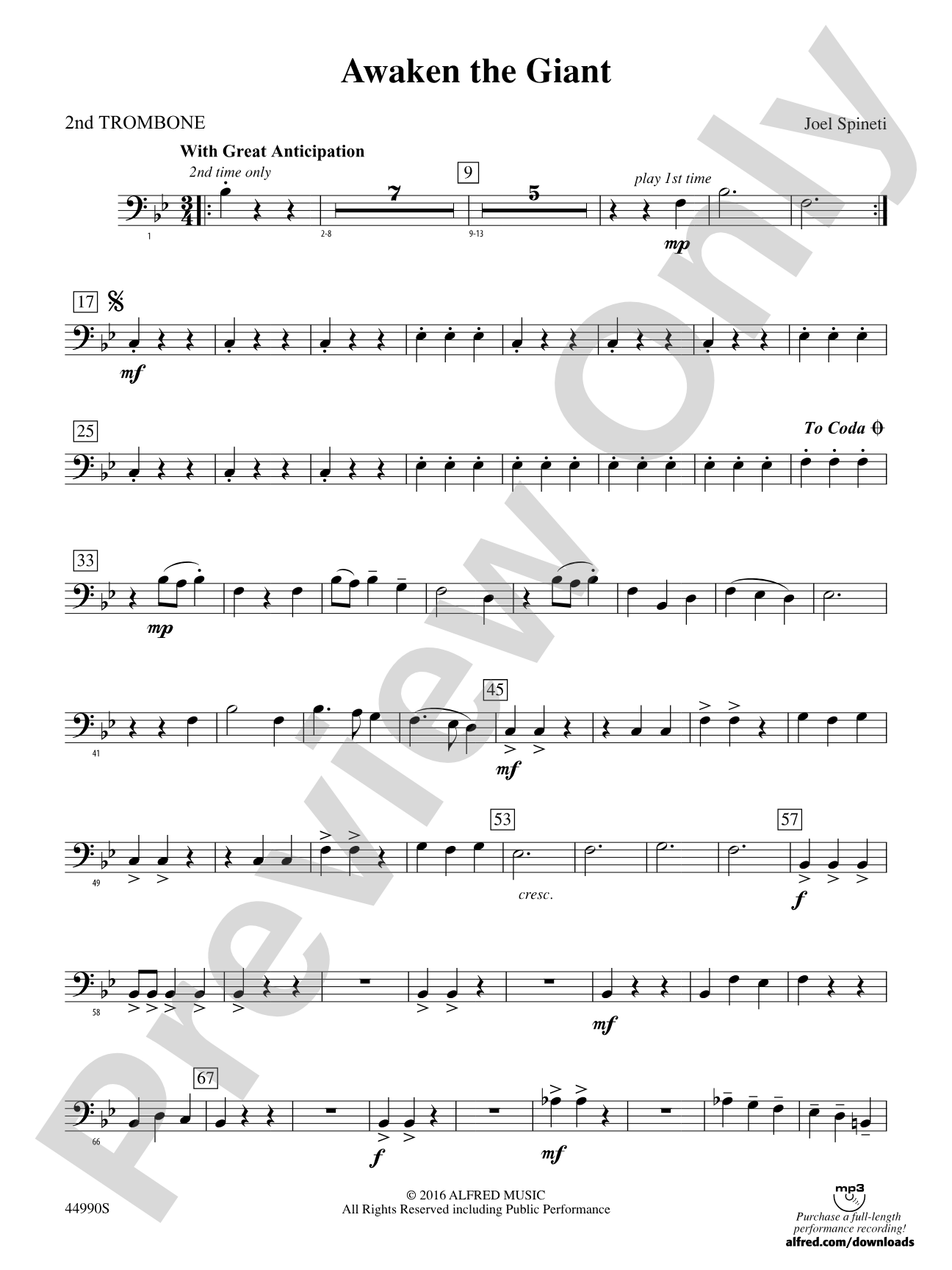 Awaken the Giant: 2nd Trombone
