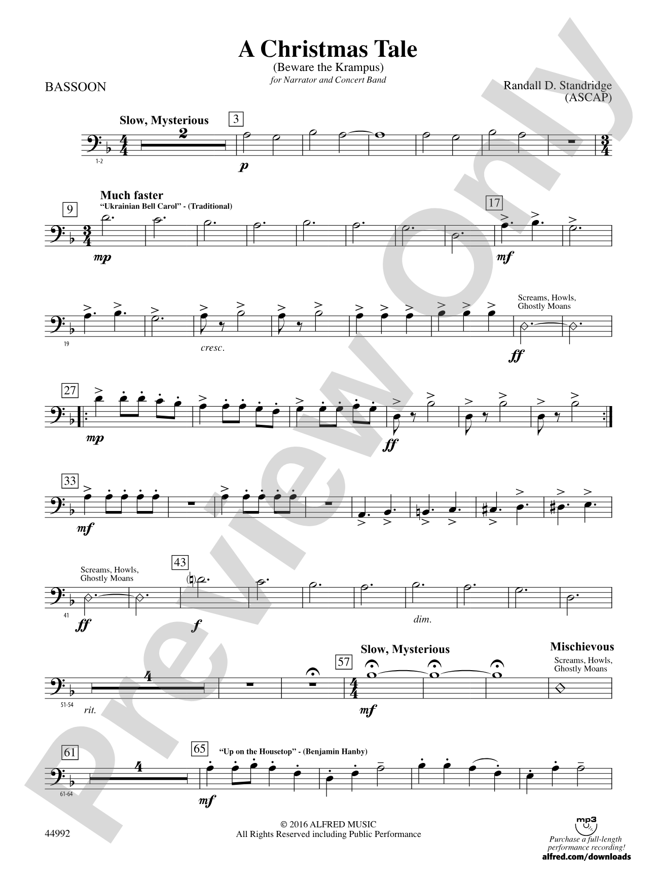 A Christmas Tale: Bassoon