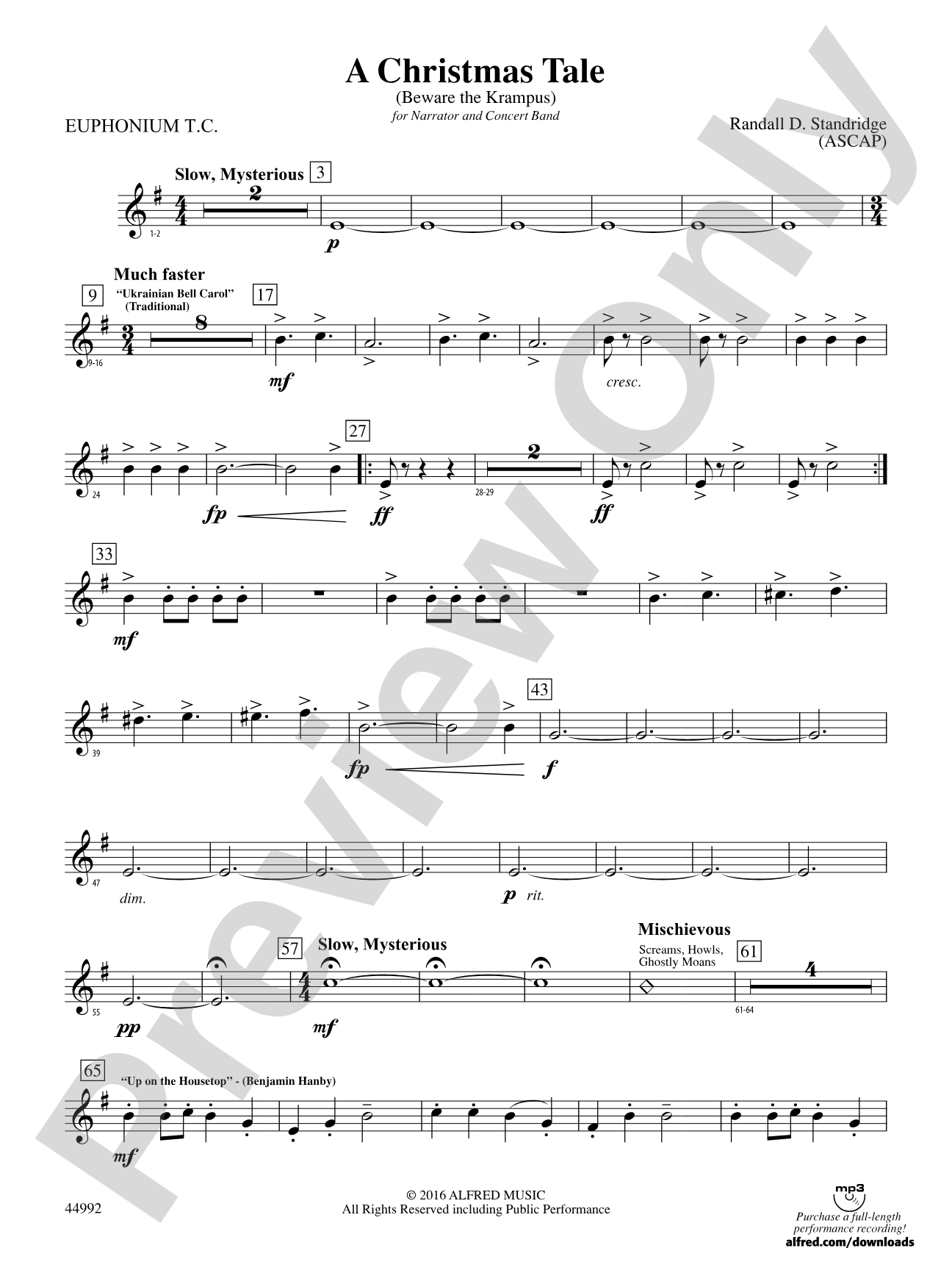 A Christmas Tale: Baritone T.C.