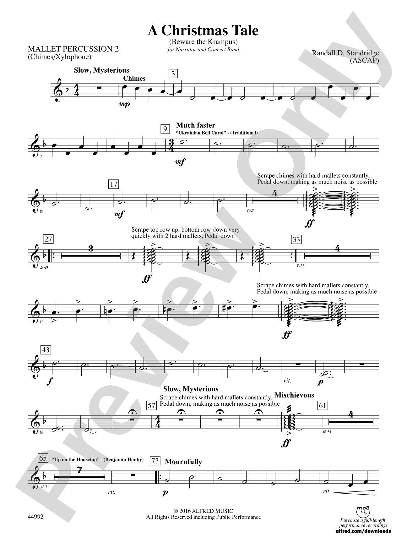 A Christmas Tale: 2nd Mallet Percussion