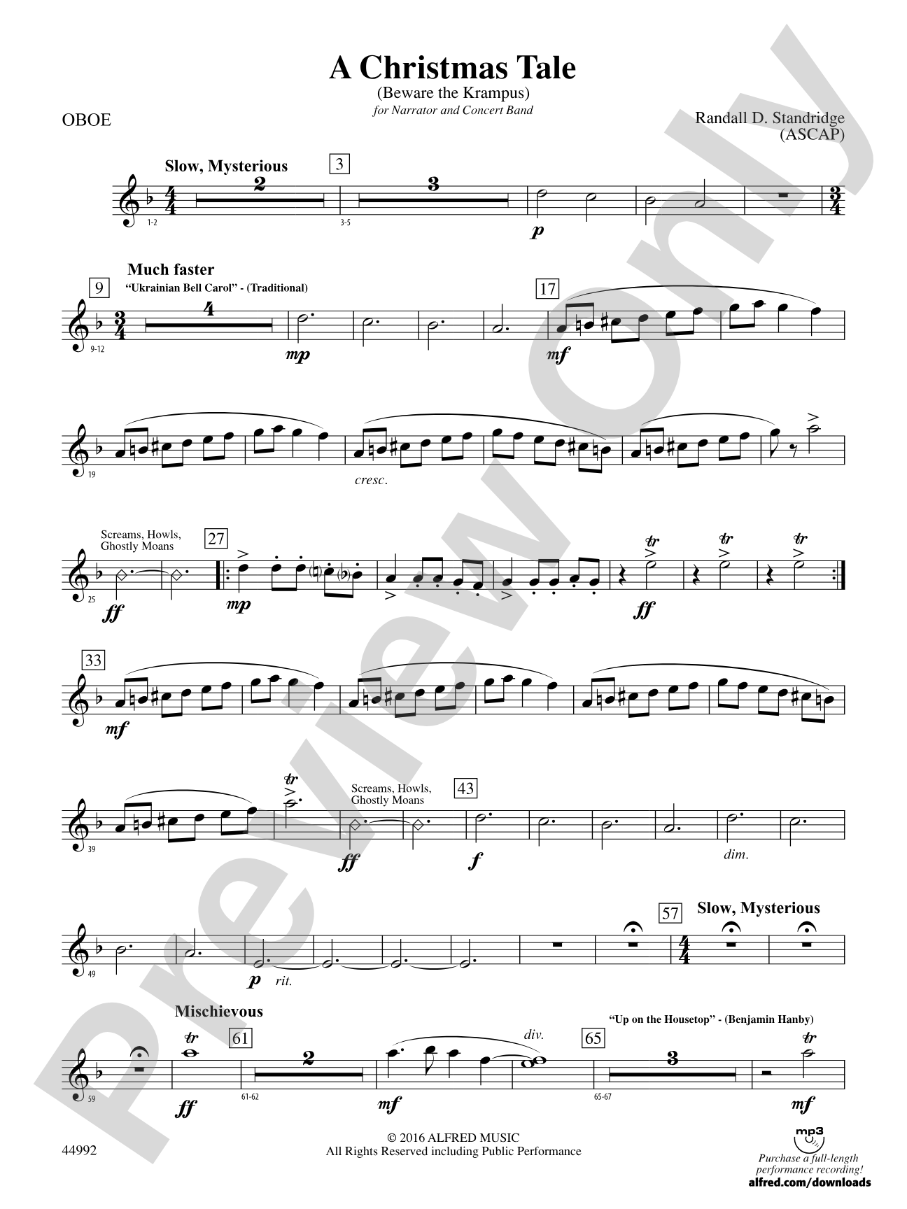 A Christmas Tale: Oboe