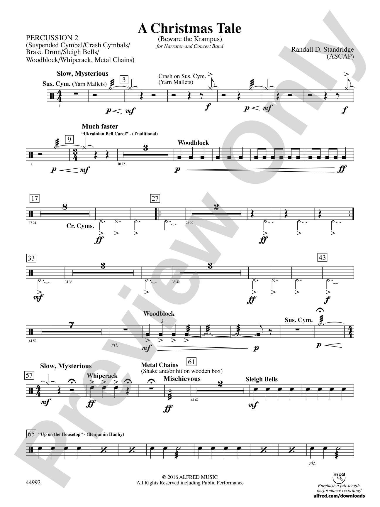 A Christmas Tale: 2nd Percussion