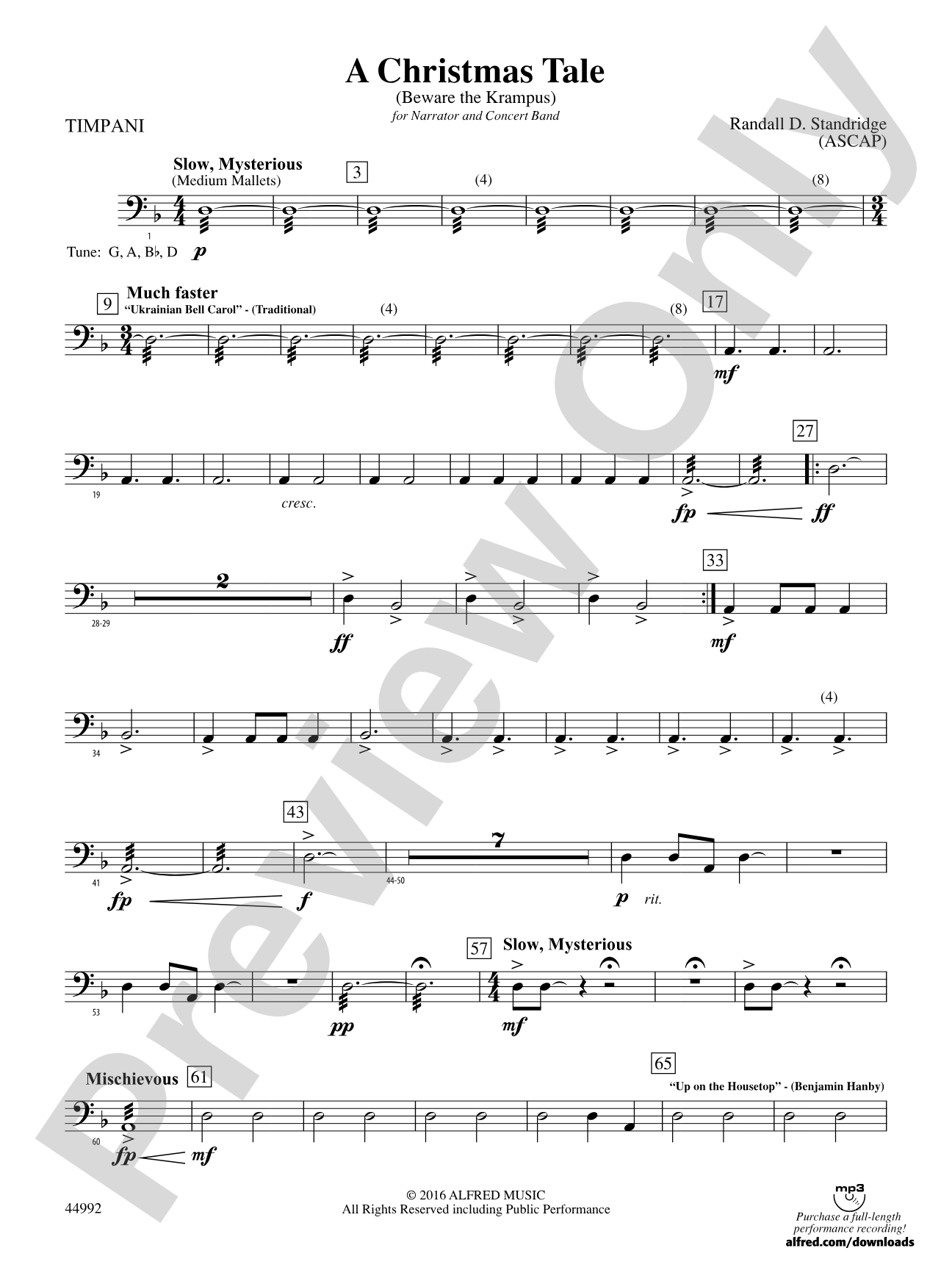 A Christmas Tale: Timpani