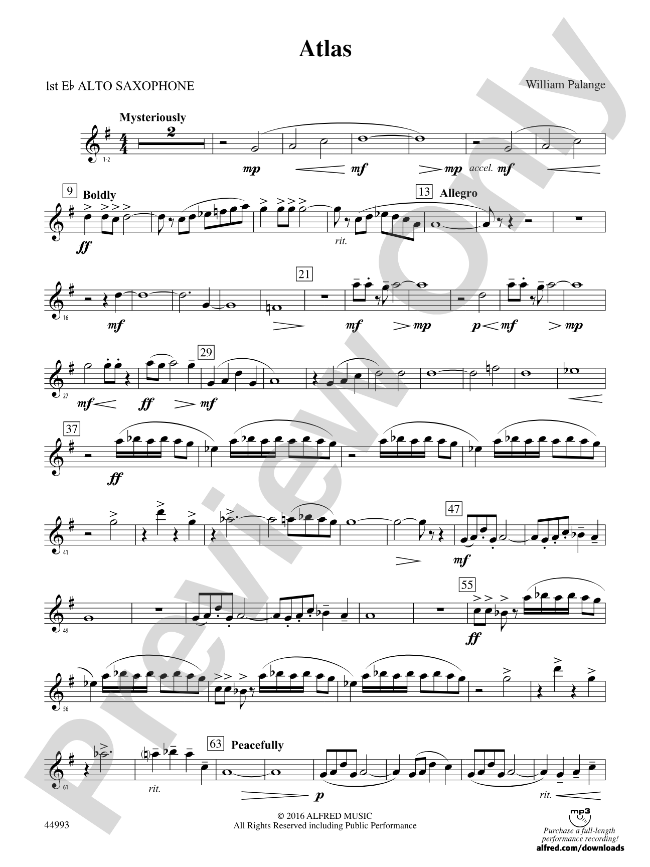 Atlas: E-flat Alto Saxophone