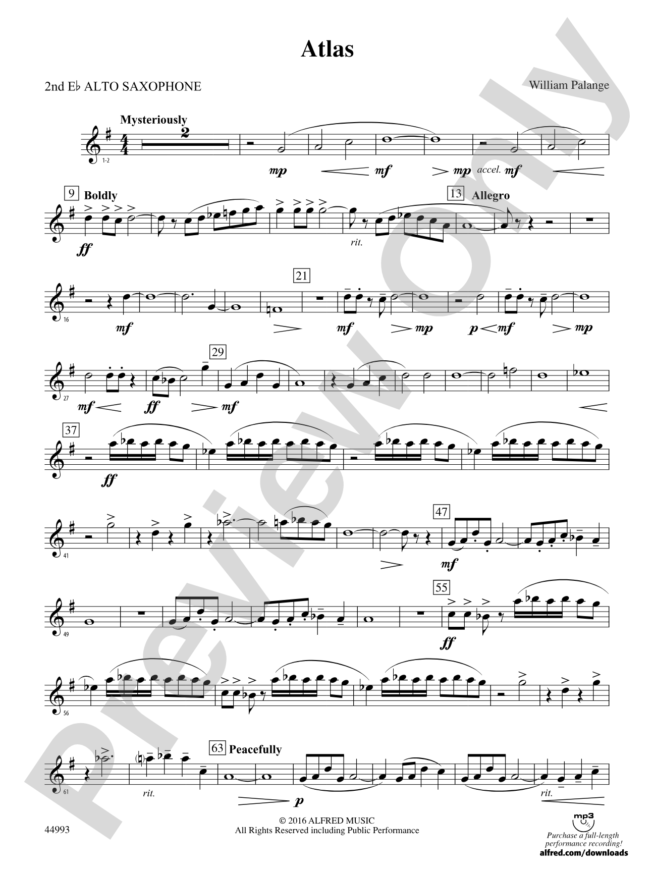 Atlas: 2nd E-flat Alto Saxophone