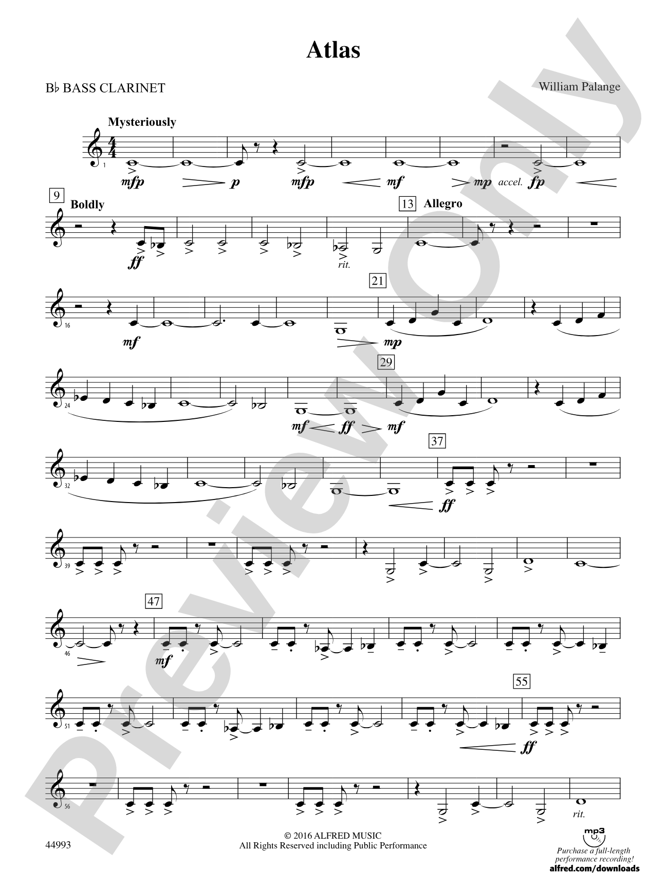 Atlas: B-flat Bass Clarinet